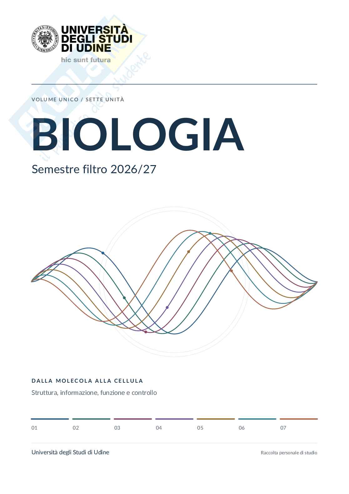 Appunti Semestre filtro Biologia 2026/27 Pag. 1
