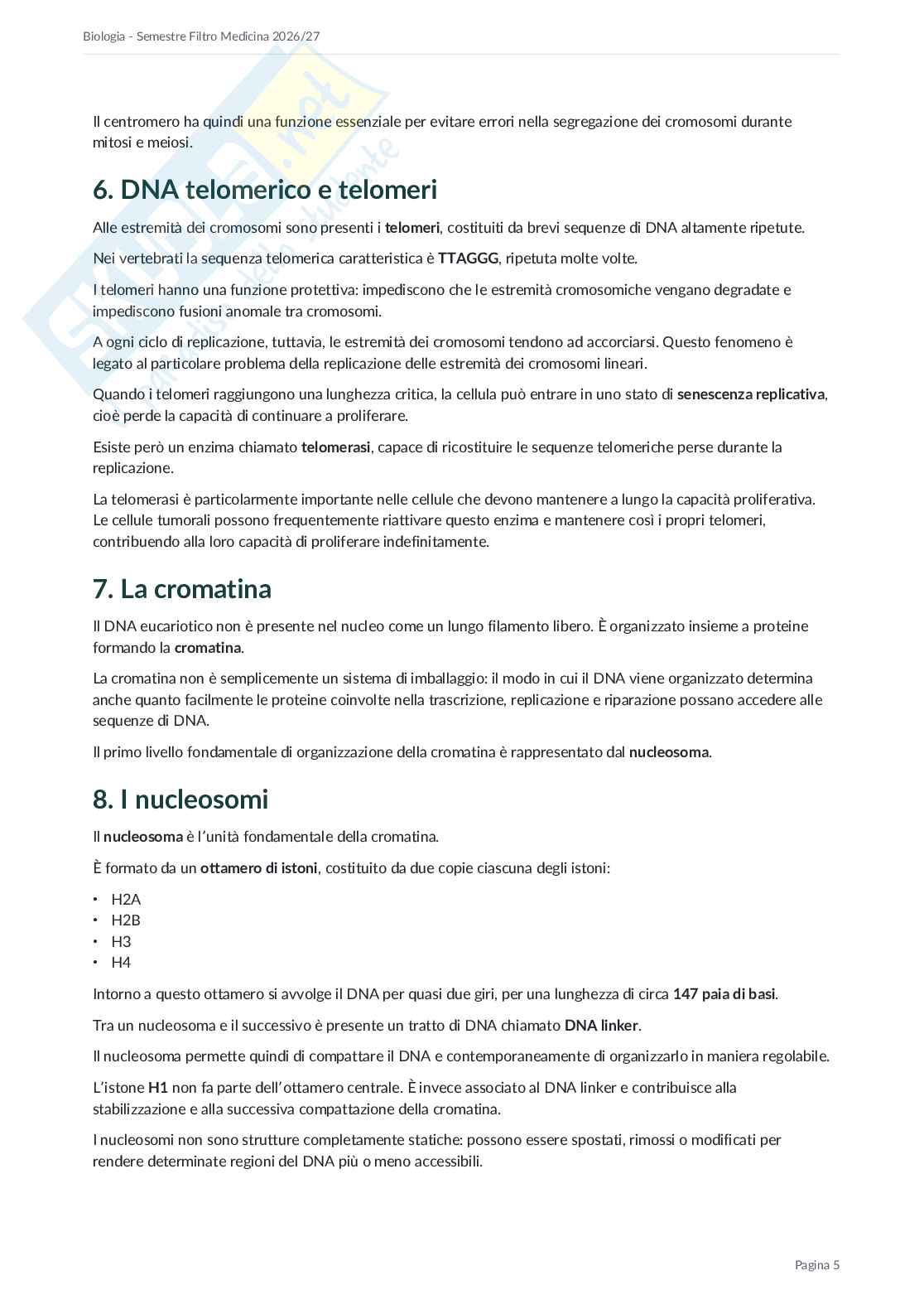 Appunti Semestre filtro Biologia 2026/27 Pag. 21