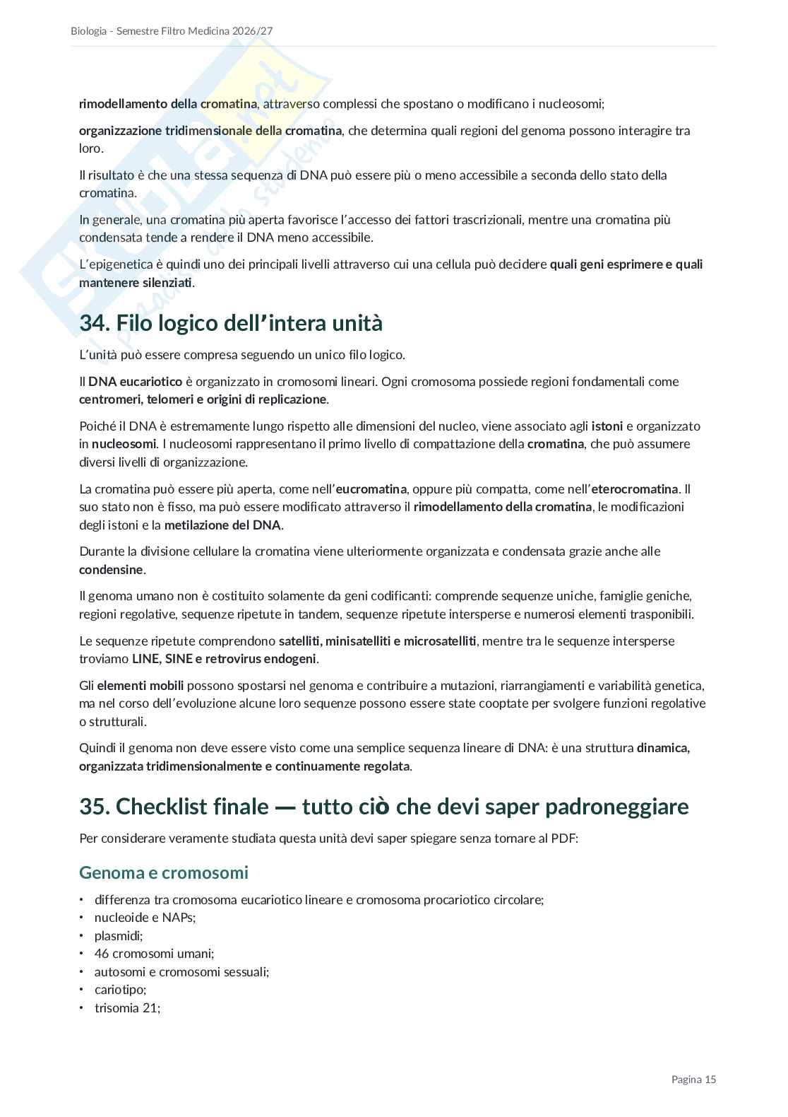 Appunti Semestre filtro Biologia 2026/27 Pag. 31