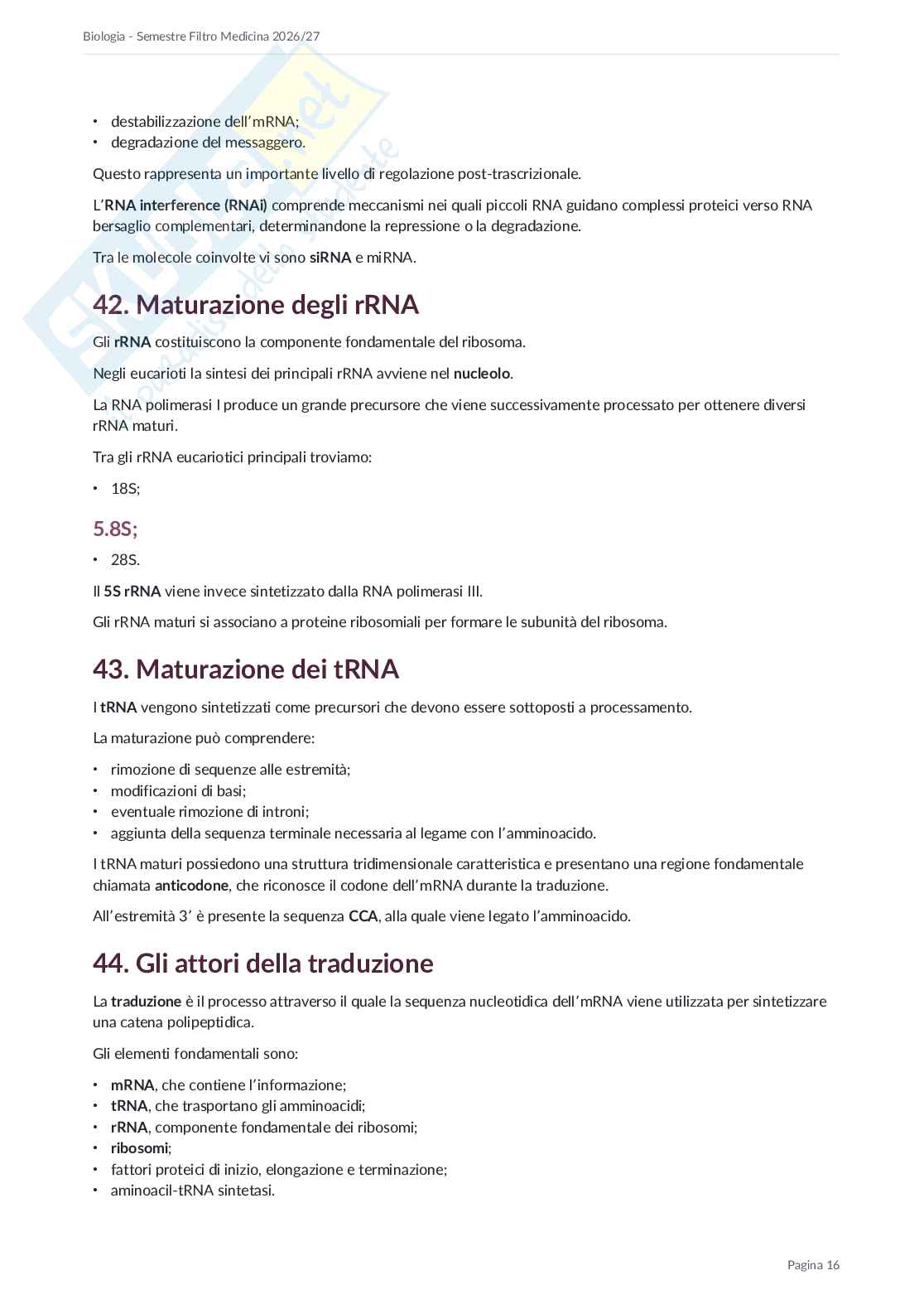 Appunti Semestre filtro Biologia 2026/27 Pag. 51
