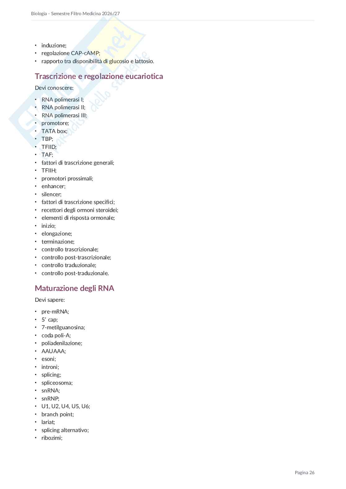 Appunti Semestre filtro Biologia 2026/27 Pag. 61