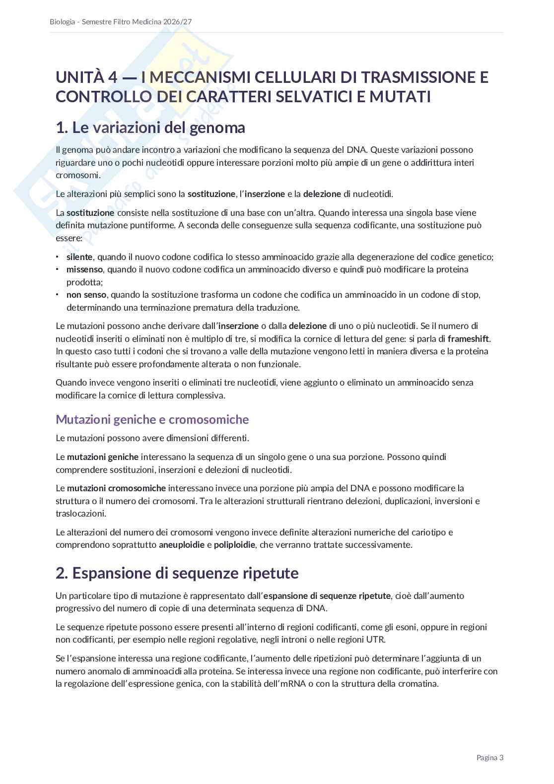 Appunti Semestre filtro Biologia 2026/27 Pag. 66