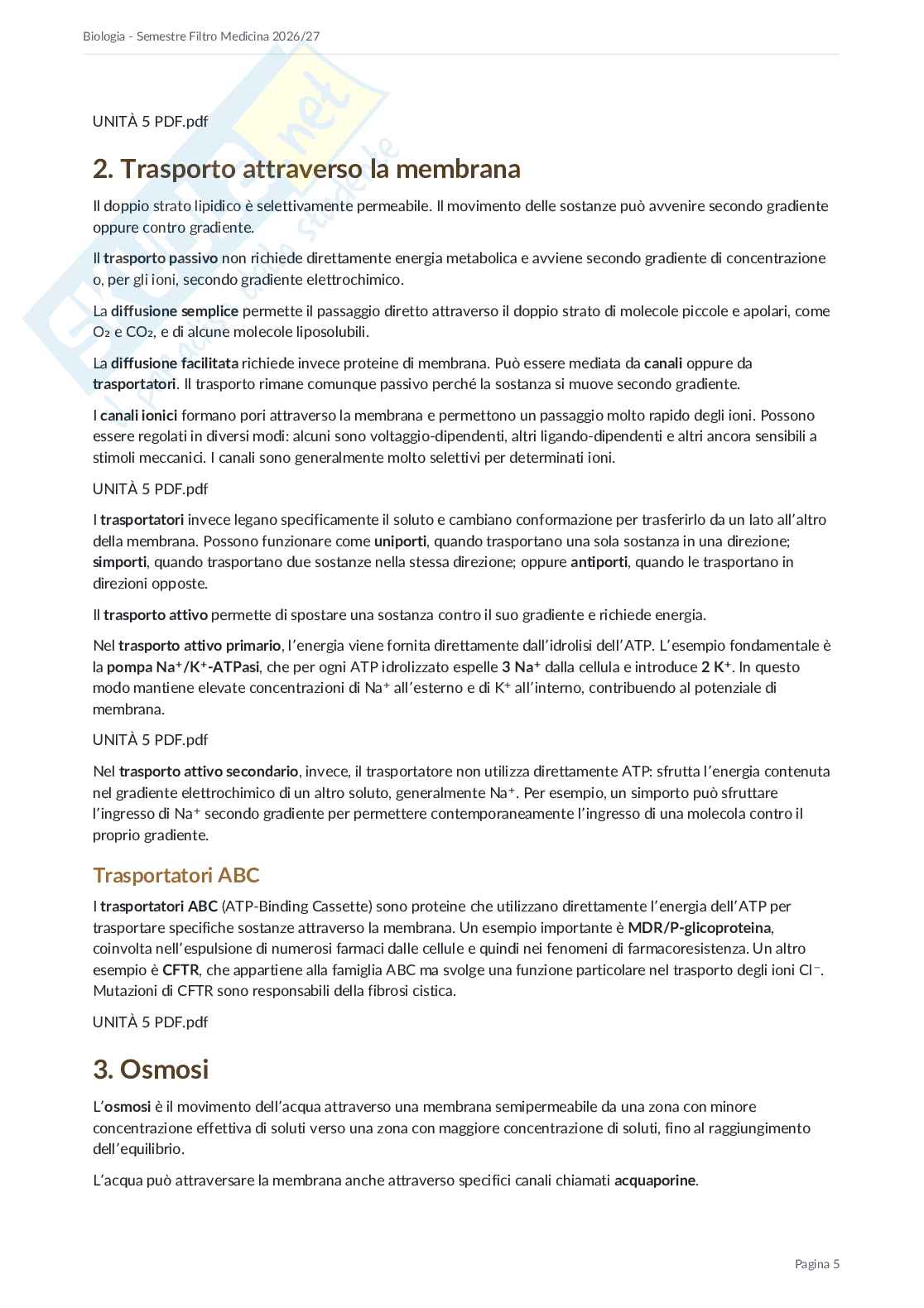 Appunti Semestre filtro Biologia 2026/27 Pag. 86