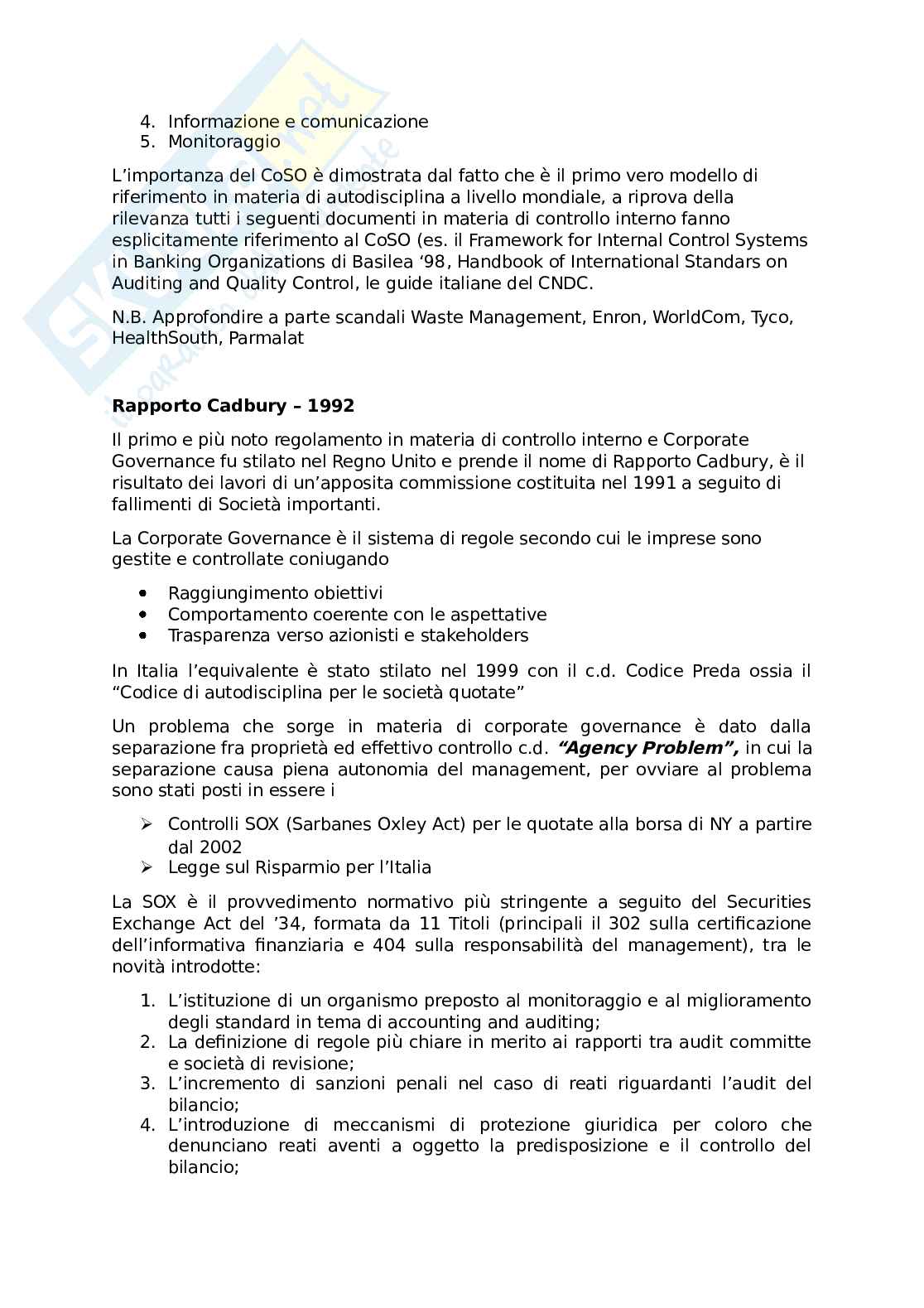 Appunti Internal Audit Pag. 2