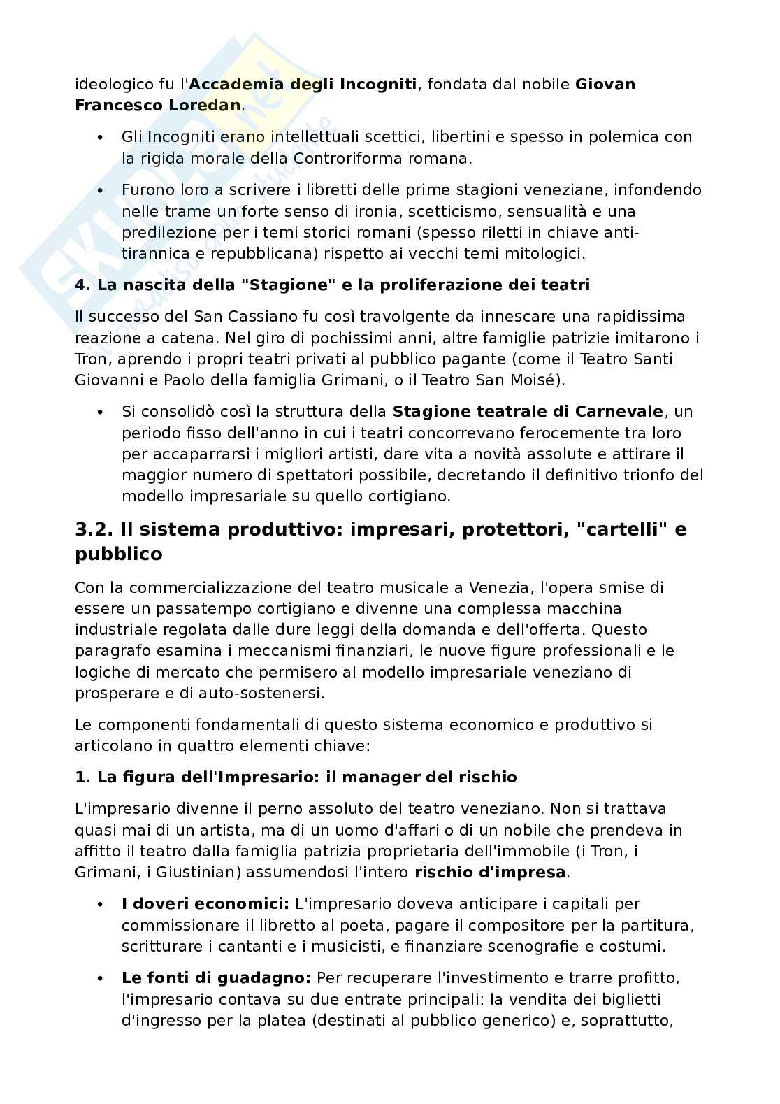 Riassunto esame Drammaturgia musicale, Prof. Fiore Angela, libro consigliato L'opera italiana. Dalle origini alle riforme del secolo dei Lumi , Staffieri Pag. 21