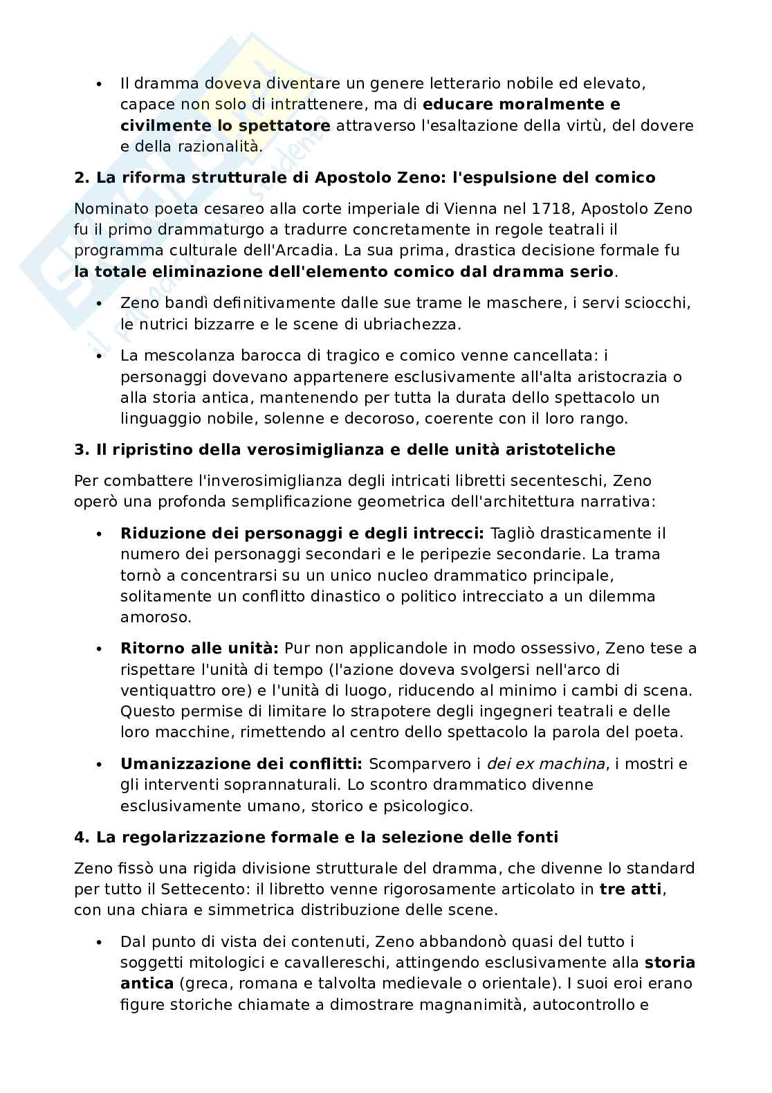 Riassunto esame Drammaturgia musicale, Prof. Fiore Angela, libro consigliato L'opera italiana. Dalle origini alle riforme del secolo dei Lumi , Staffieri Pag. 36
