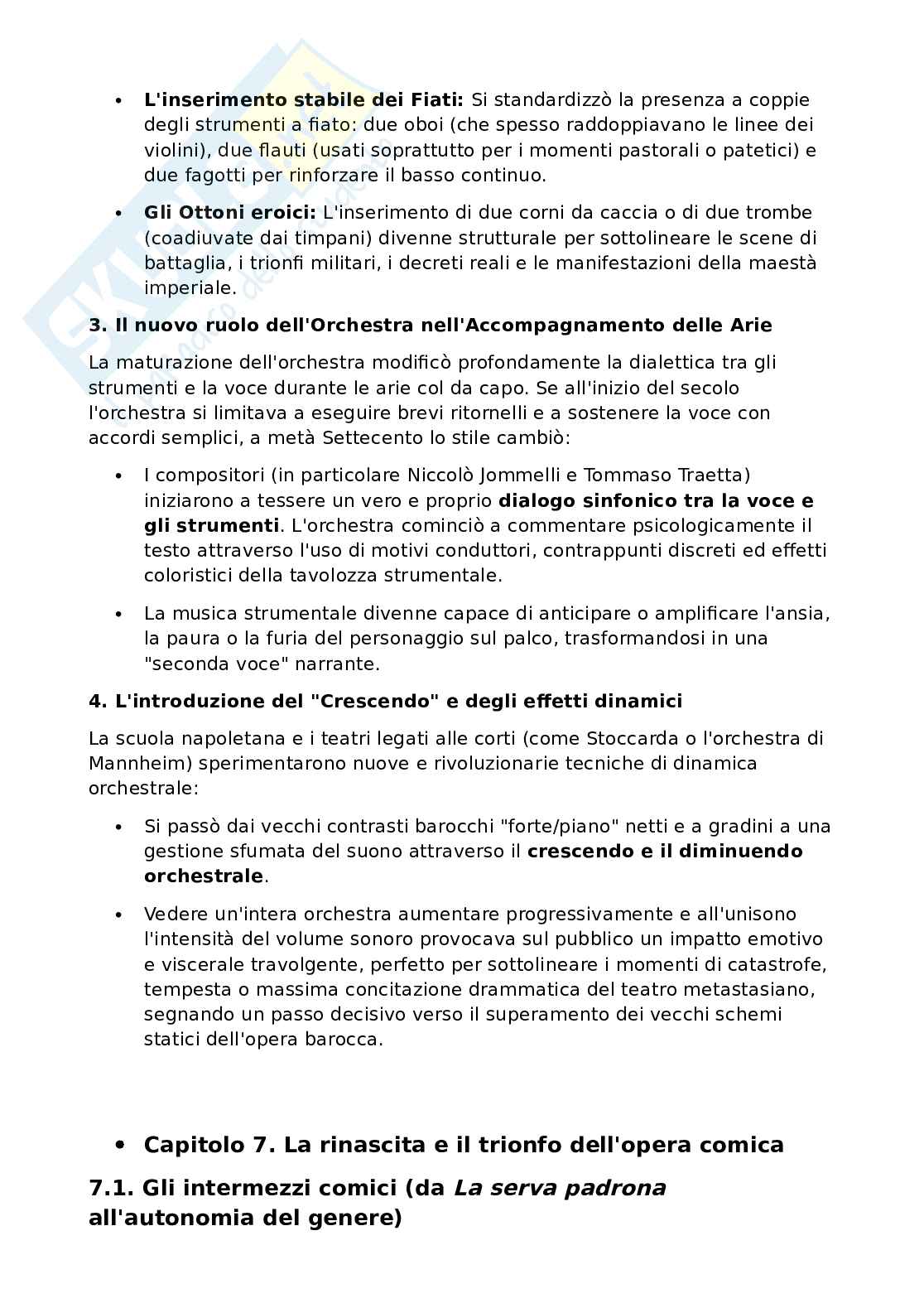 Riassunto esame Drammaturgia musicale, Prof. Fiore Angela, libro consigliato L'opera italiana. Dalle origini alle riforme del secolo dei Lumi , Staffieri Pag. 46