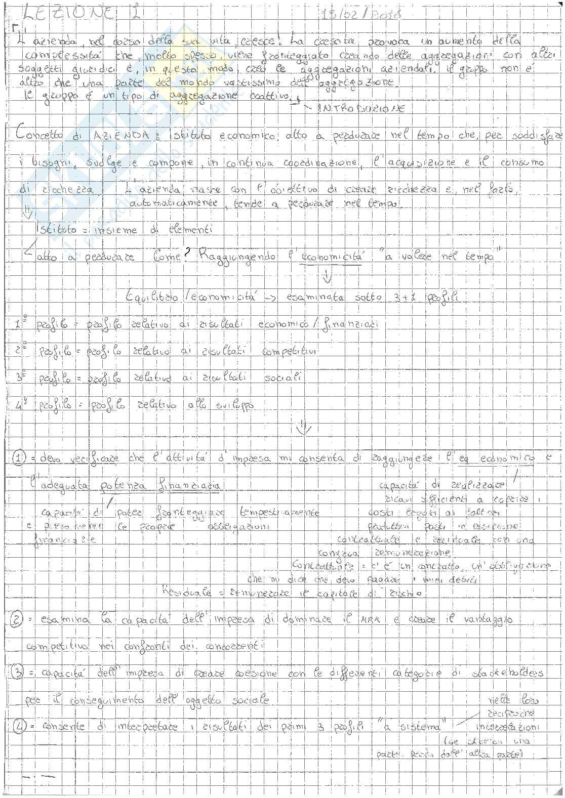 Appunti di Economia Dei Gruppi Pag. 1