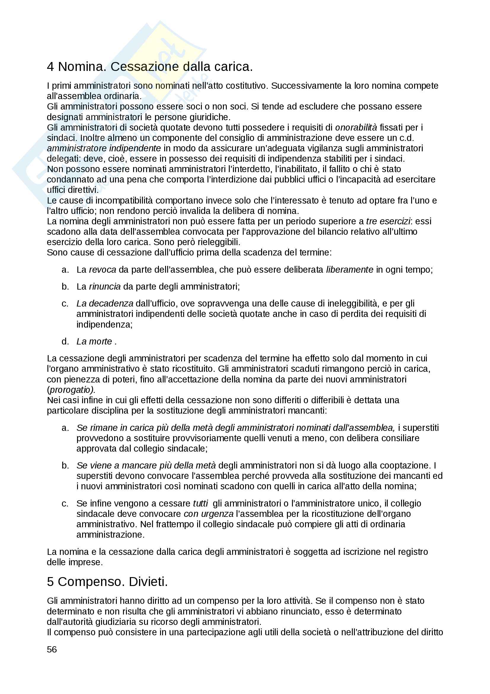 Appunti di Diritto commerciale, libro consigliato Campobasso Pag. 56