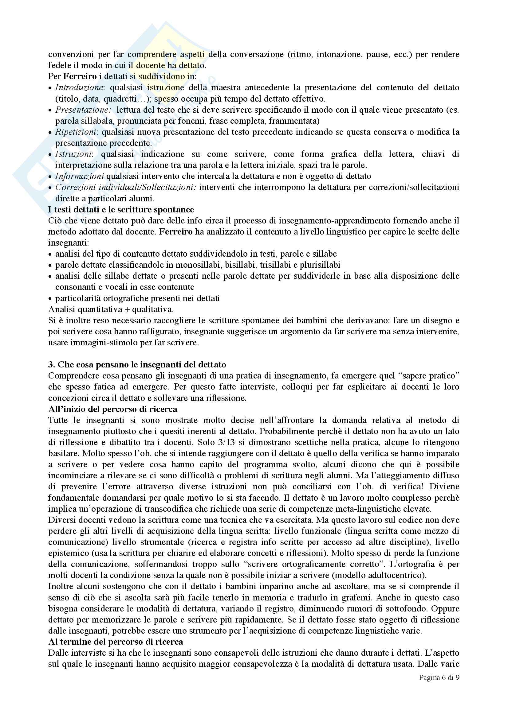 Riassunto Esame Didattica Della Lettura Prof Teruggi Libro Consigliato Il Dettato Nella Scuola Primaria Farina