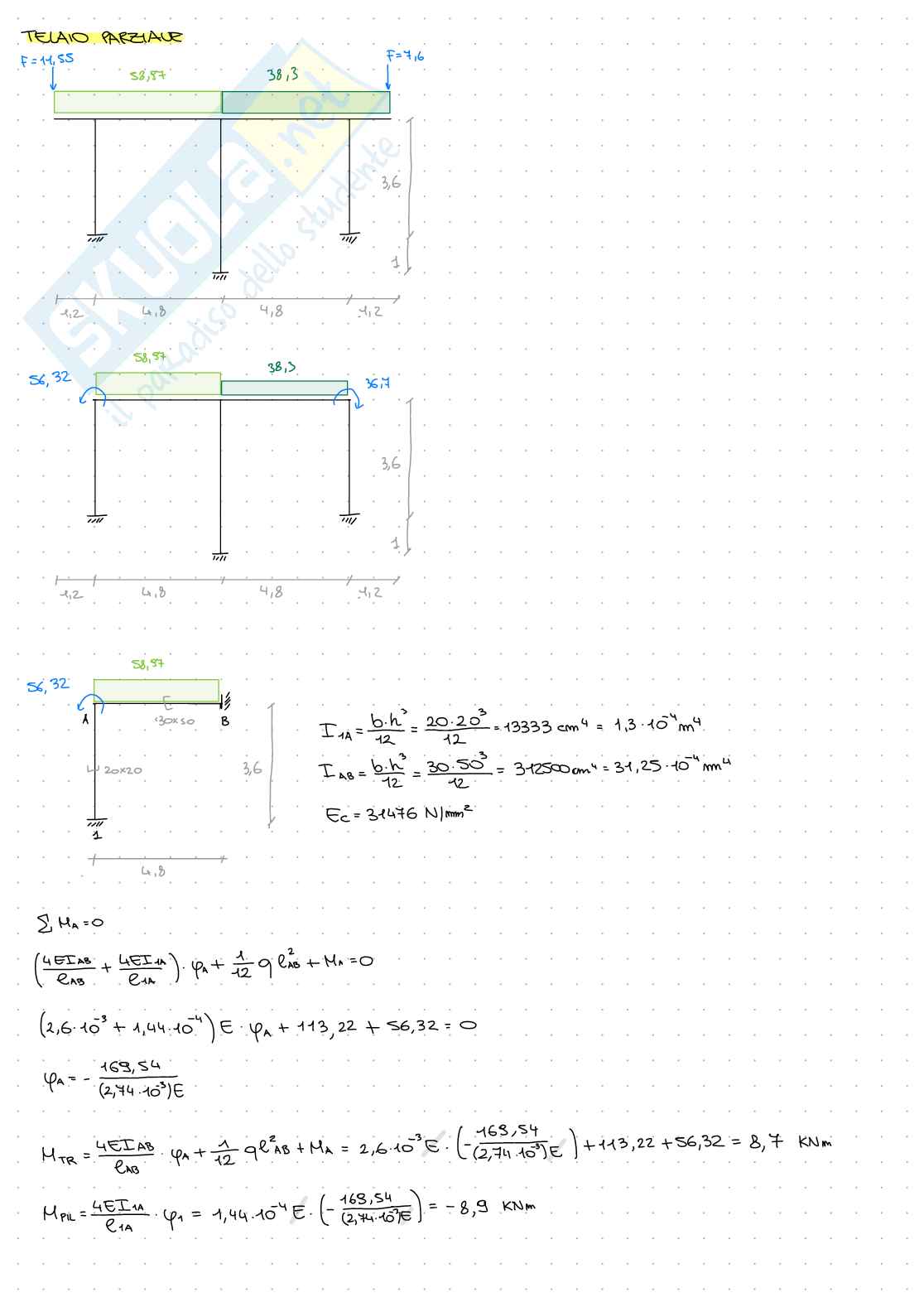 Prove d'esame Tecnica delle costruzioni - parte 2 Pag. 6