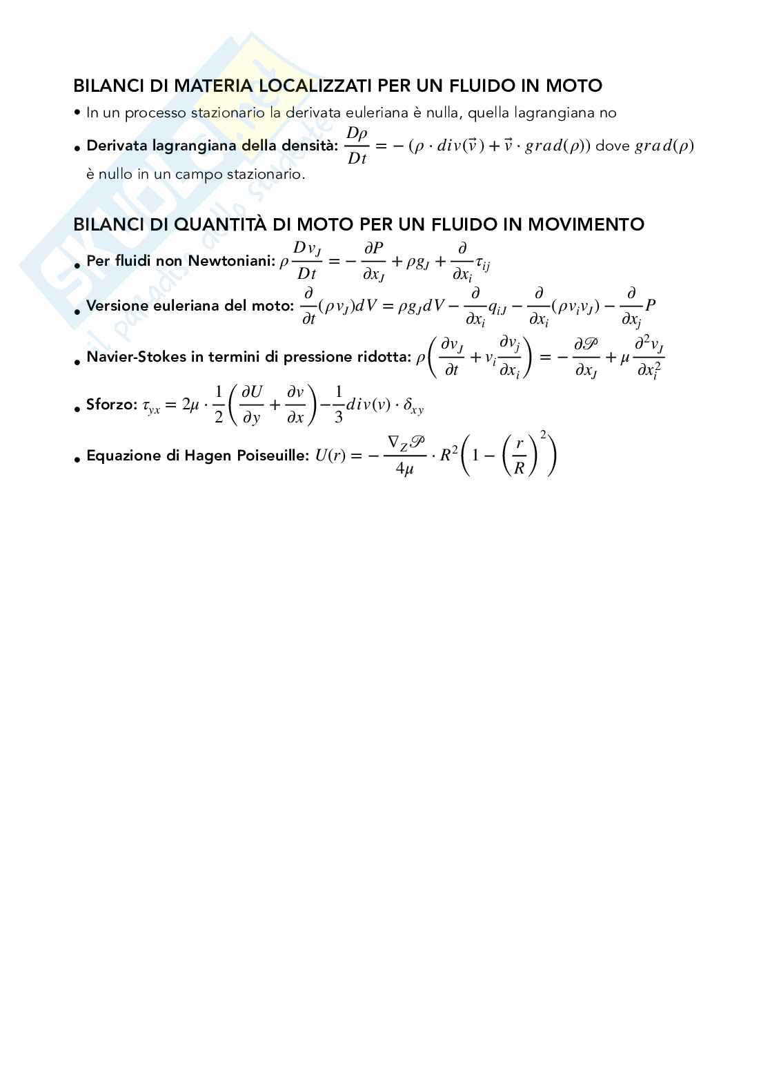 Formulario Principi di ingegneria chimica - Parte 1 Pag. 6