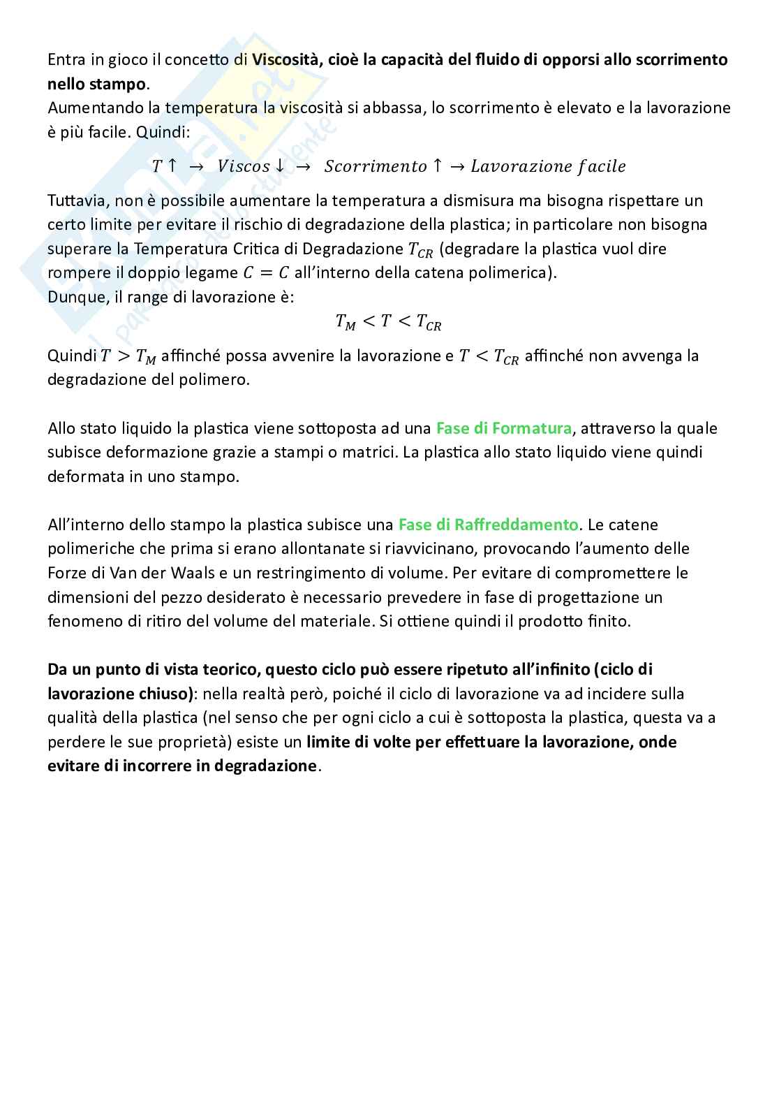 Tecnologie industriali, parte 12 - Polimeri e lavorazione dei polimeri Pag. 16