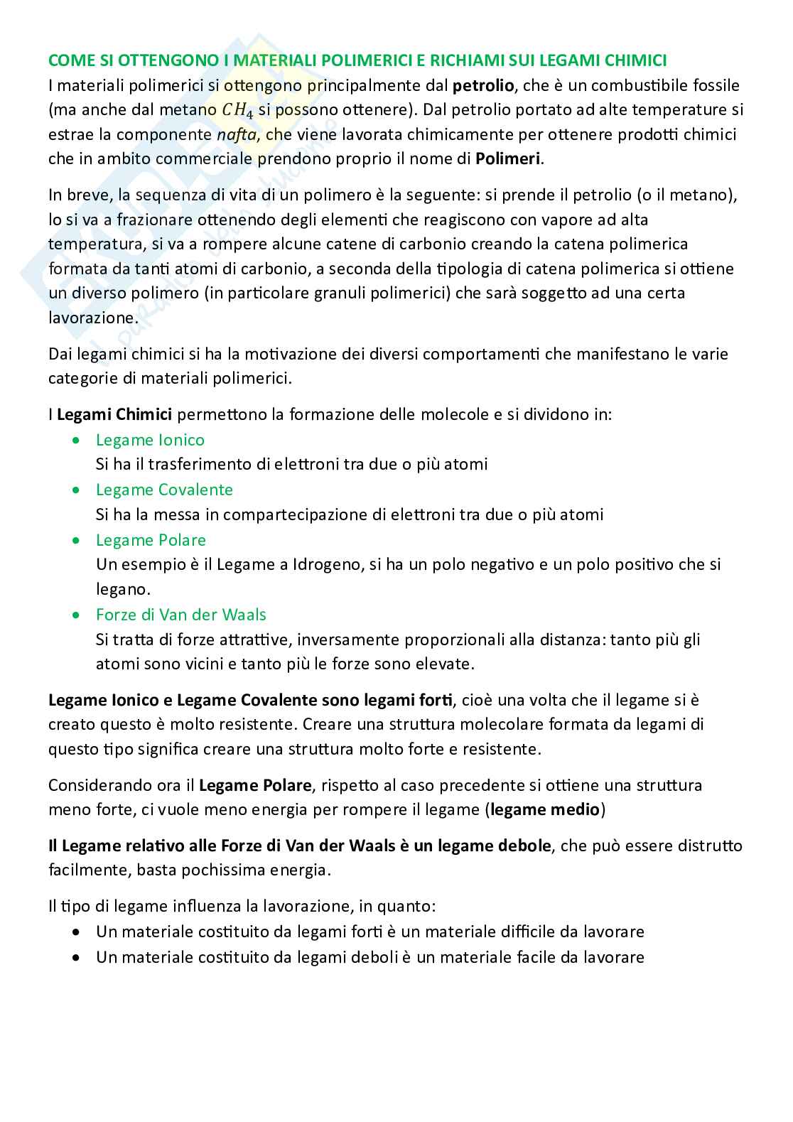 Tecnologie industriali, parte 12 - Polimeri e lavorazione dei polimeri Pag. 2