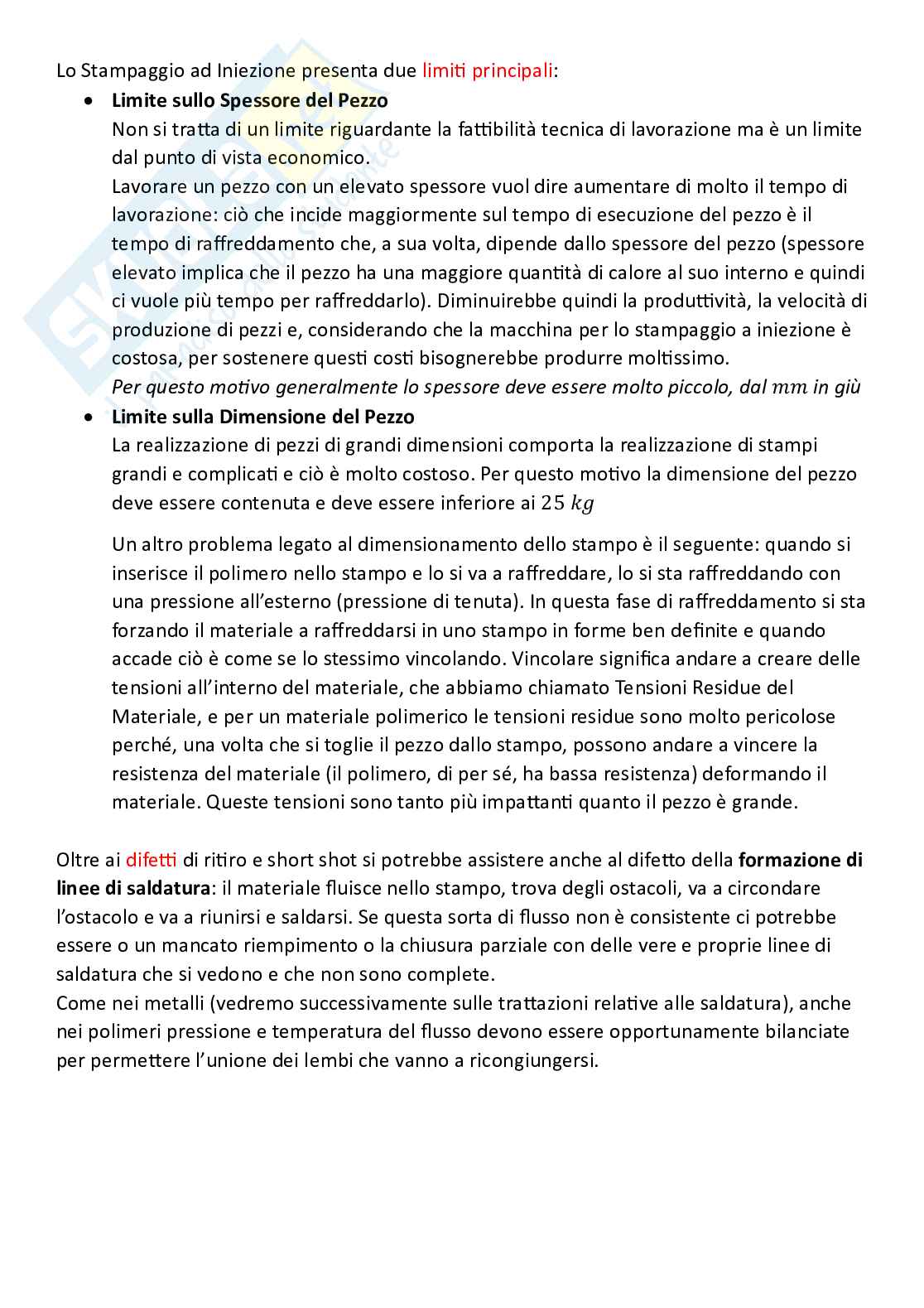 Tecnologie industriali, parte 12 - Polimeri e lavorazione dei polimeri Pag. 26