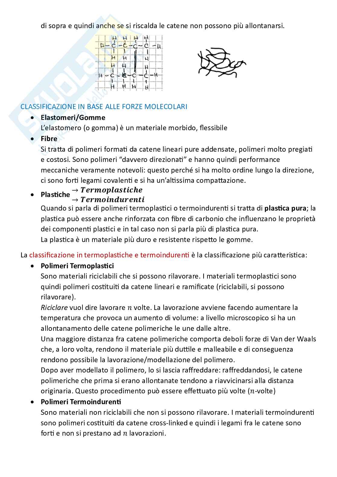 Tecnologie industriali, parte 12 - Polimeri e lavorazione dei polimeri Pag. 6