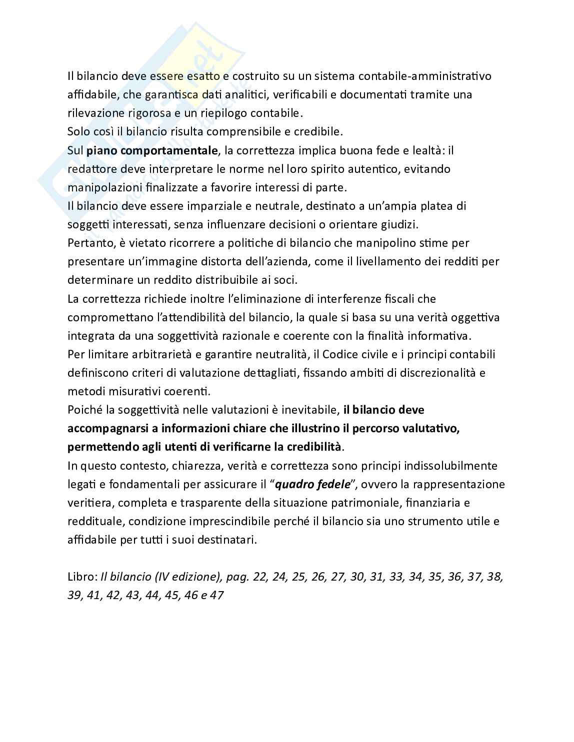 Bilancio e analisi economico-finanziaria - Teoria, parte 1 - Le norme e i principi che regolano il bilancio Pag. 26