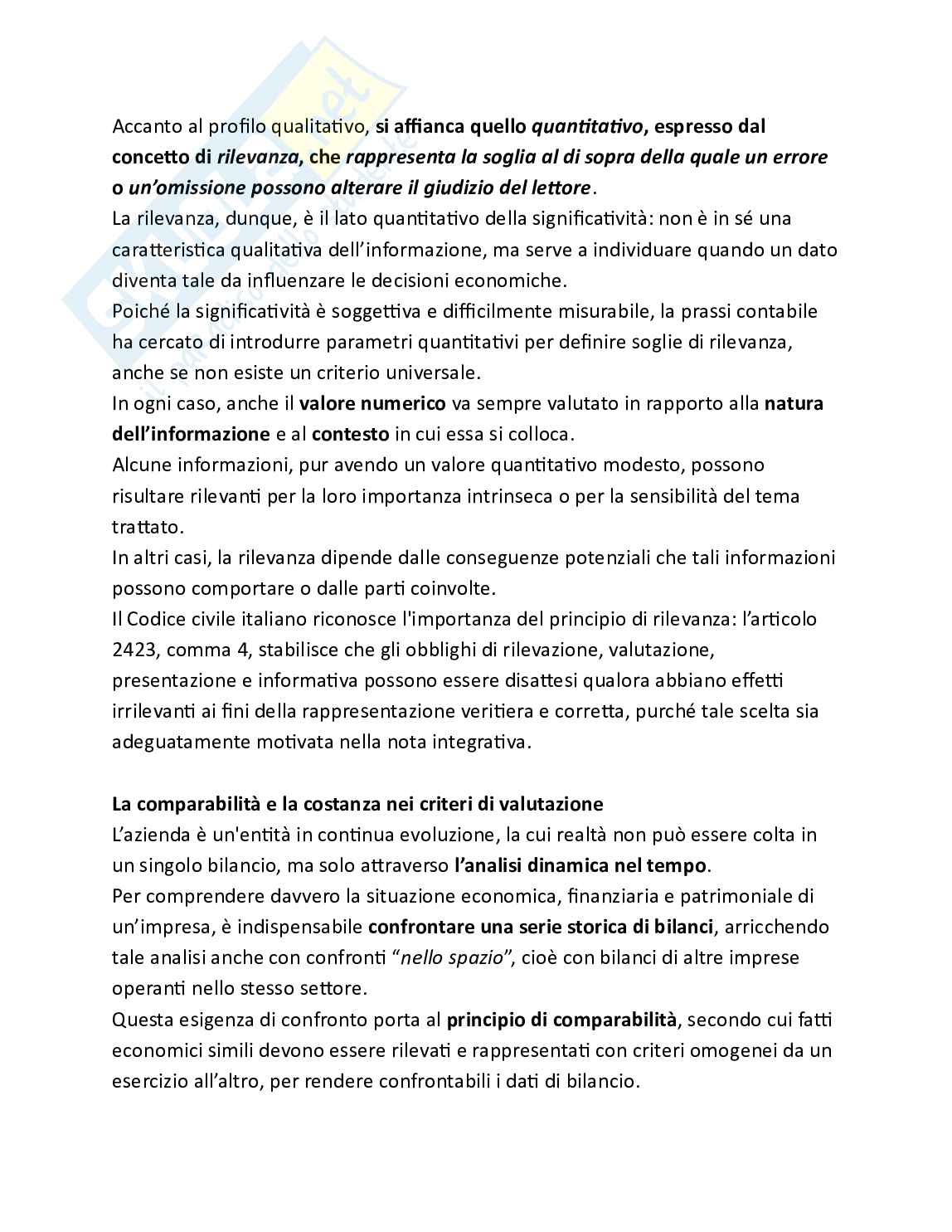 Bilancio e analisi economico-finanziaria - Teoria, parte 1 - Le norme e i principi che regolano il bilancio Pag. 41