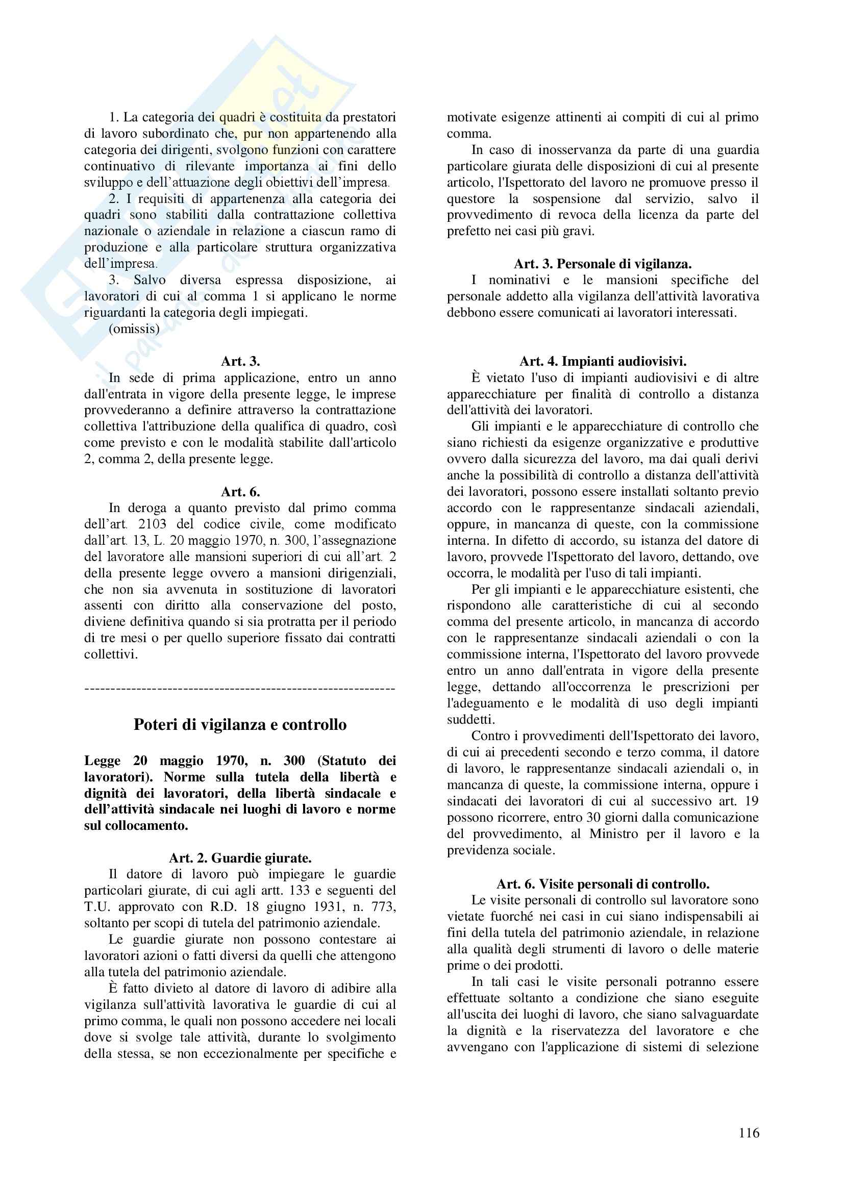 Diritto del lavoro, appunti De Simone Pag. 116