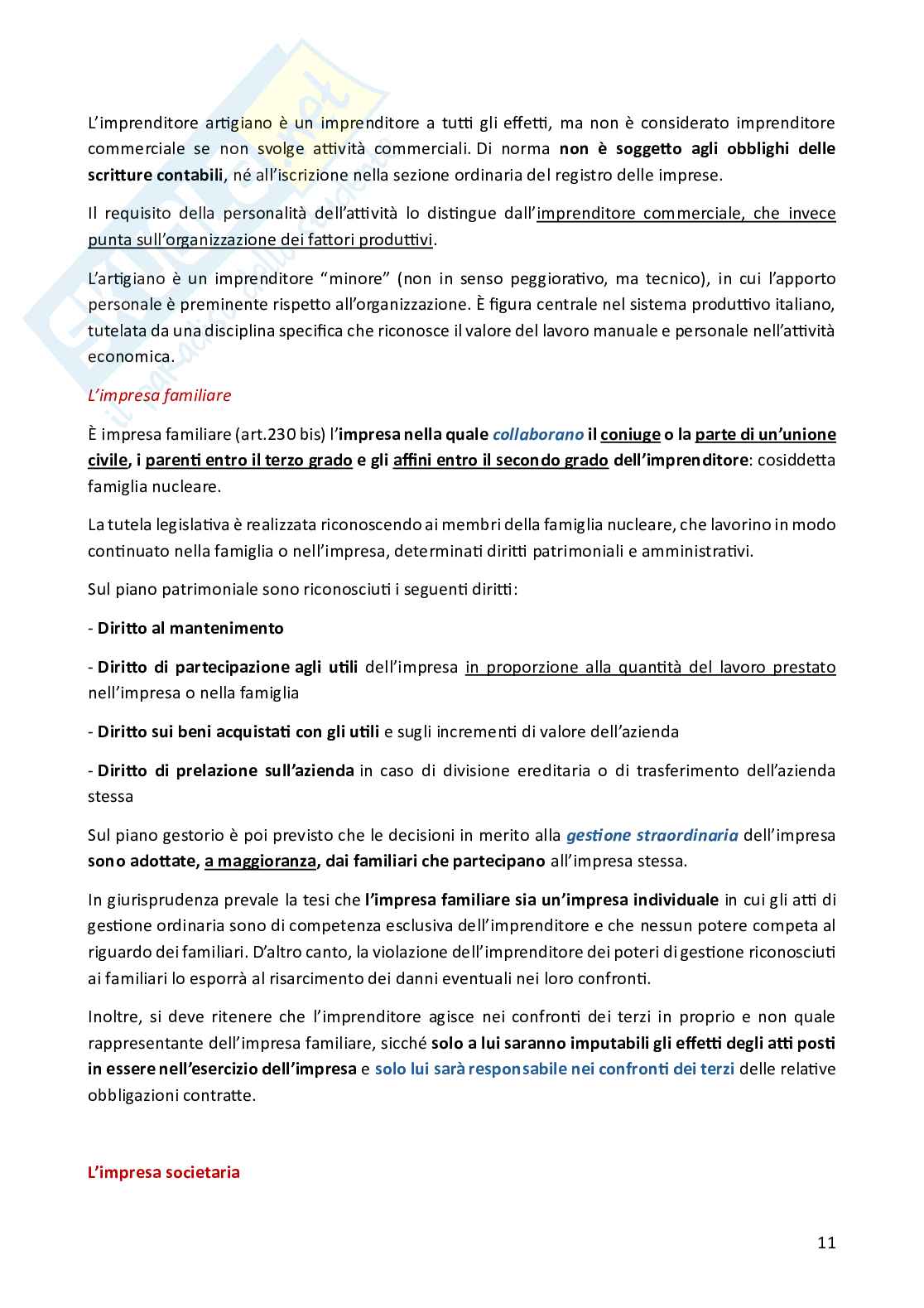Riassunto esame Diritto commerciale, Prof. Toffoletto Alberto, libro consigliato Manuale di diritto commerciale, Campobasso Pag. 11