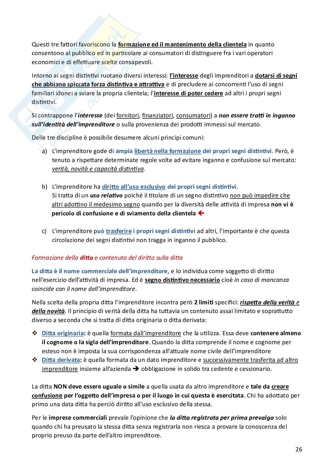 Riassunto esame Diritto commerciale, Prof. Toffoletto Alberto, libro consigliato Manuale di diritto commerciale, Campobasso Pag. 26