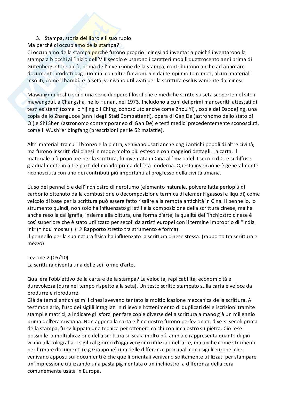 Appunti del corso di Sinologia a.a 2023/2024 Pag. 2