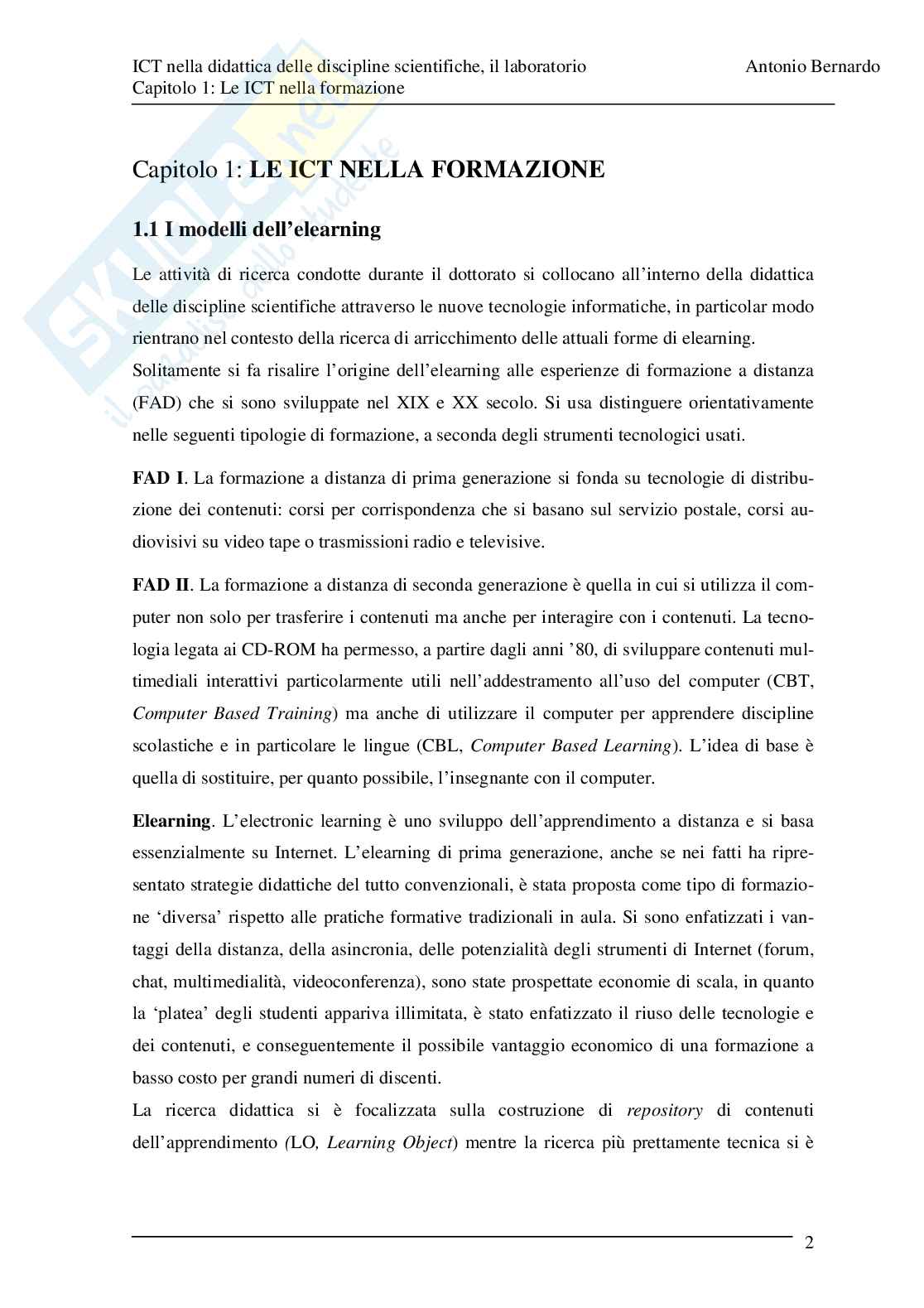 Tecnologie informatiche nella didattica delle discipline scientifiche Pag. 2