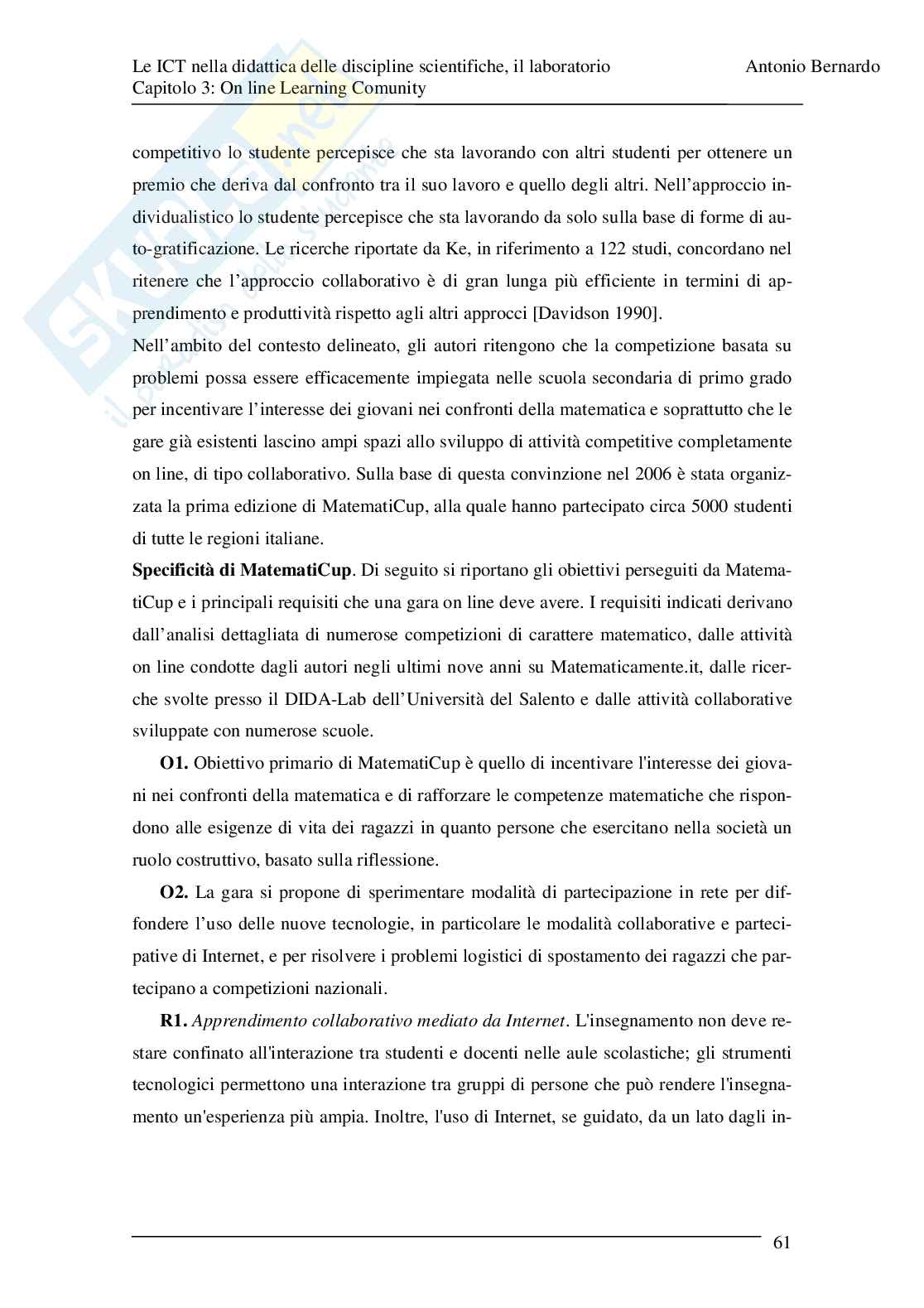 Tecnologie informatiche nella didattica delle discipline scientifiche Pag. 61