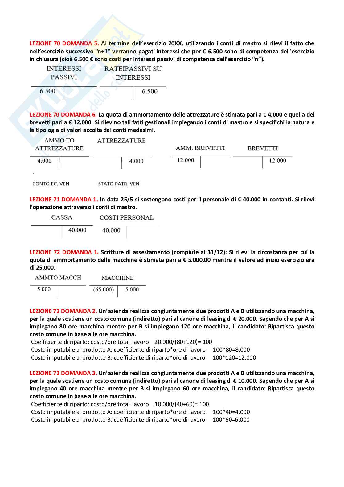 Paniere Economia aziendale - risposte aperte Pag. 61