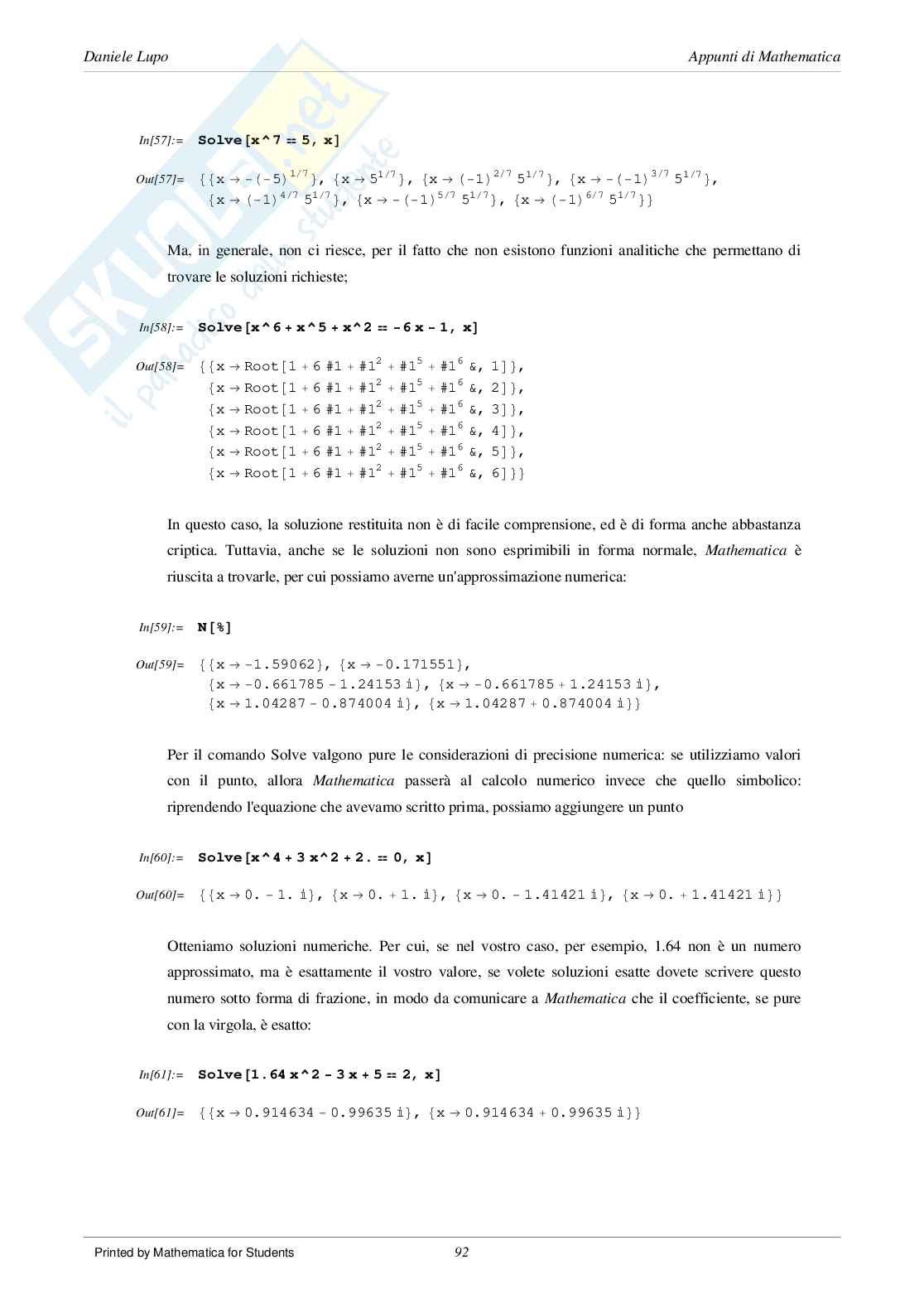 Manuale di Mathematica 03 Pag. 16