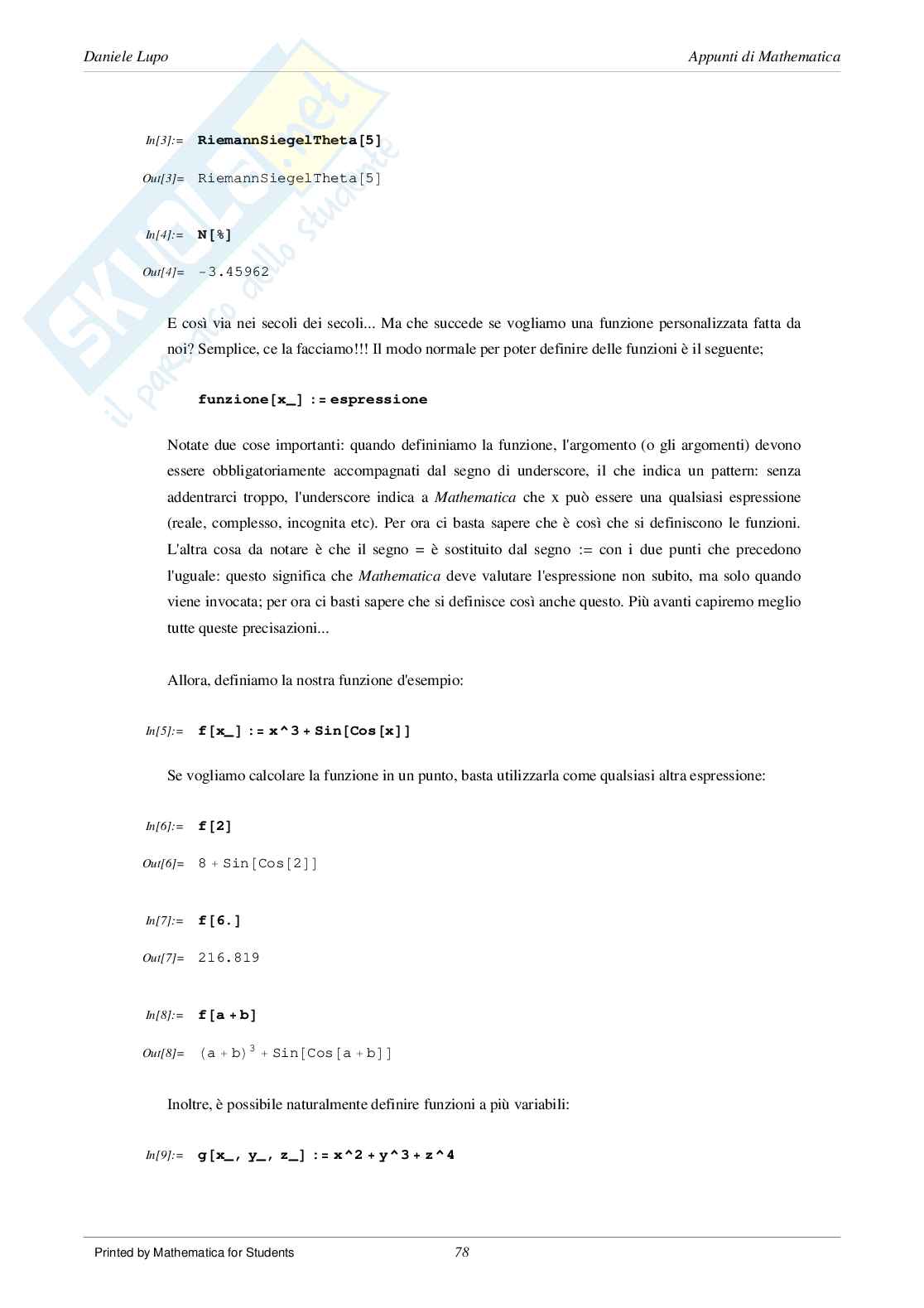 Manuale di Mathematica 03 Pag. 2
