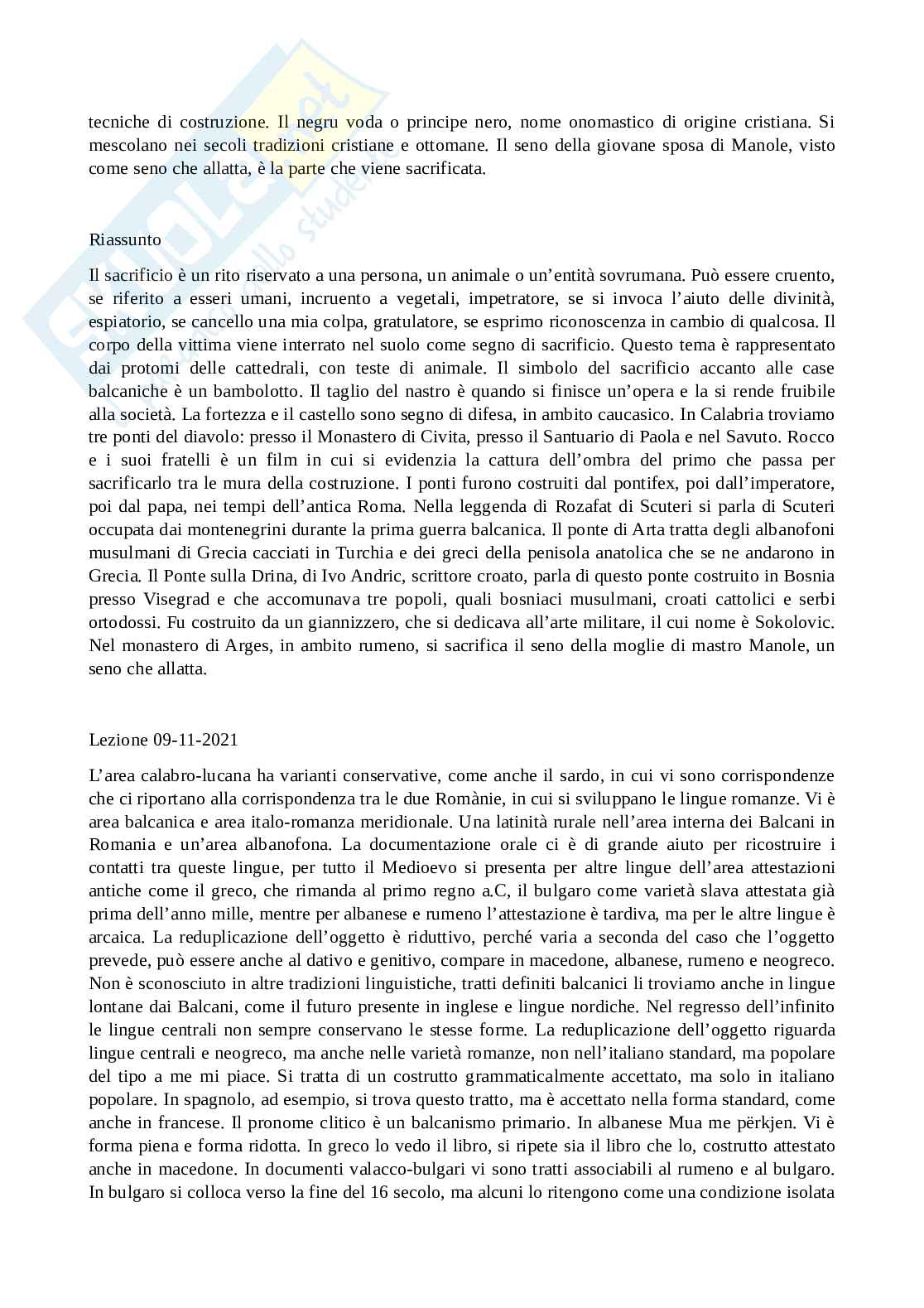 Filologia e linguistica balcanica Pag. 11