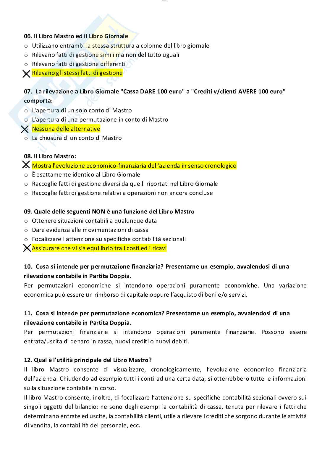 Risposte chiuse e aperte di Ragioneria e contabilità aziendale aggiornate al 2023 Pag. 16