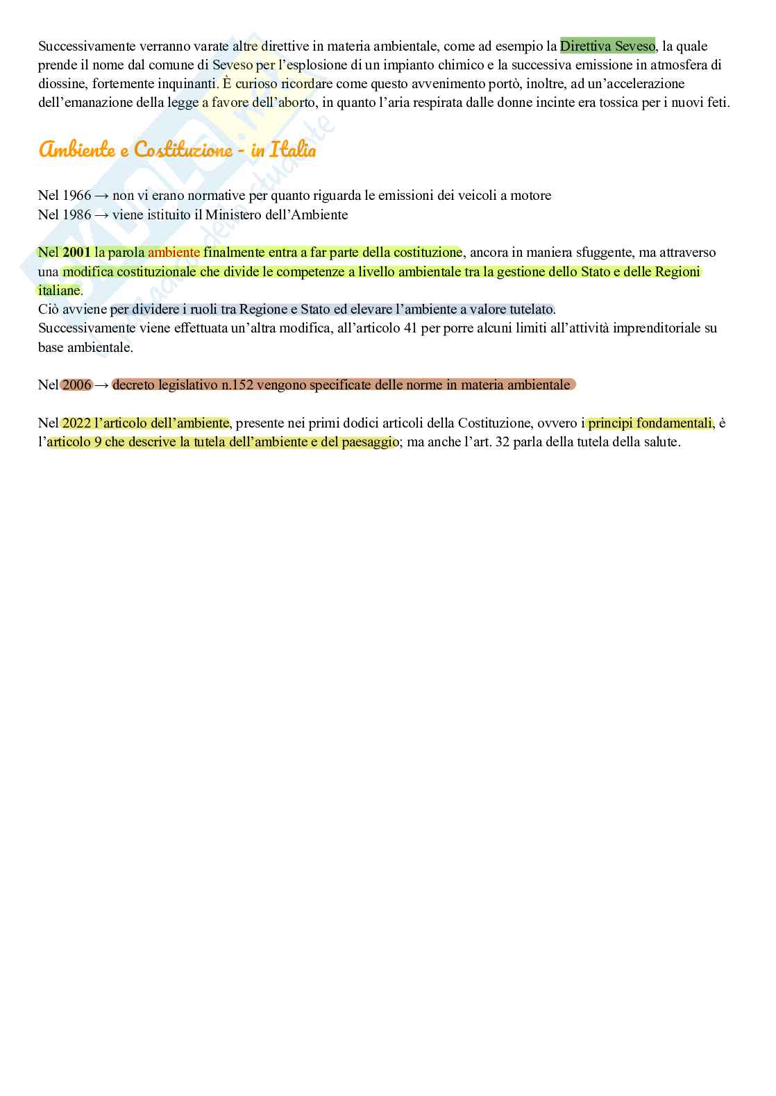 Elementi di diritto dell’ambiente Pag. 6