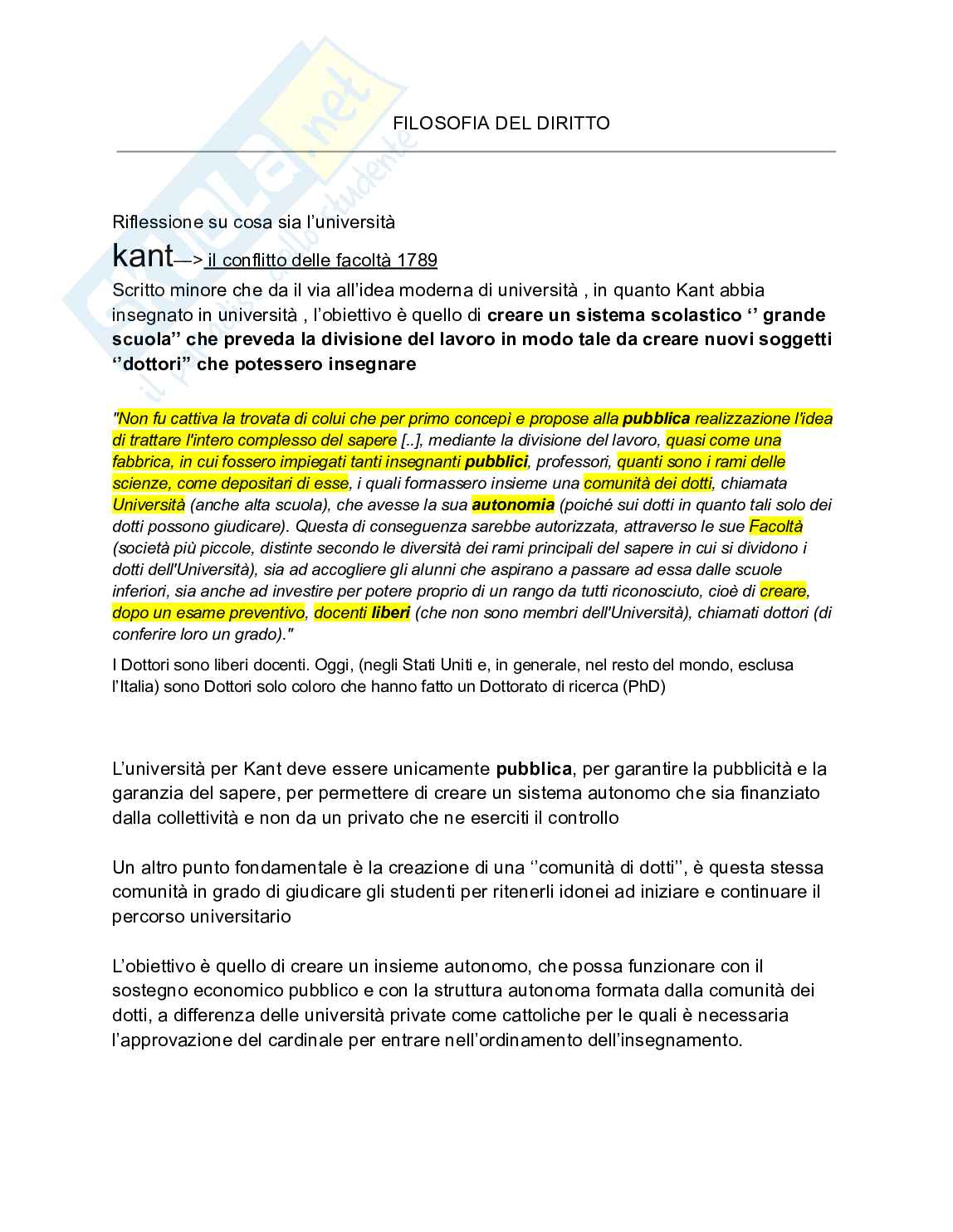 Filosofia del diritto  Pag. 1