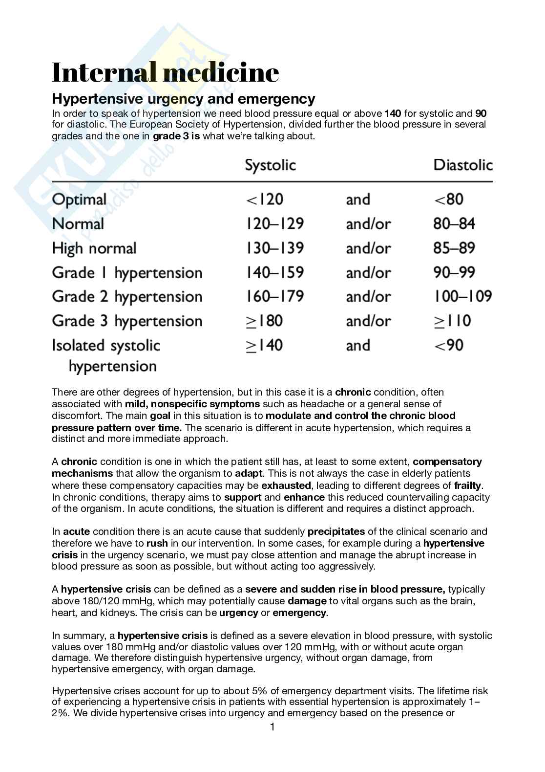 Medicina interna  Pag. 1