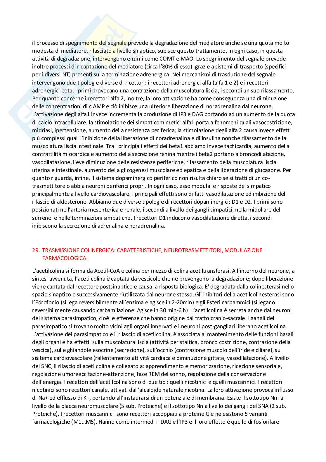 Domande aperte dell'esame di Farmacognosia e Farmacologia generale con risposta esaustiva Pag. 16