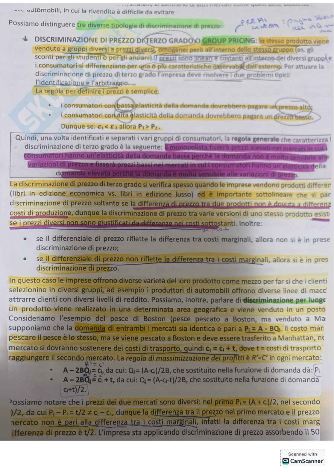Spiegazione ed esercizi di Organizzazione industriale Pag. 1
