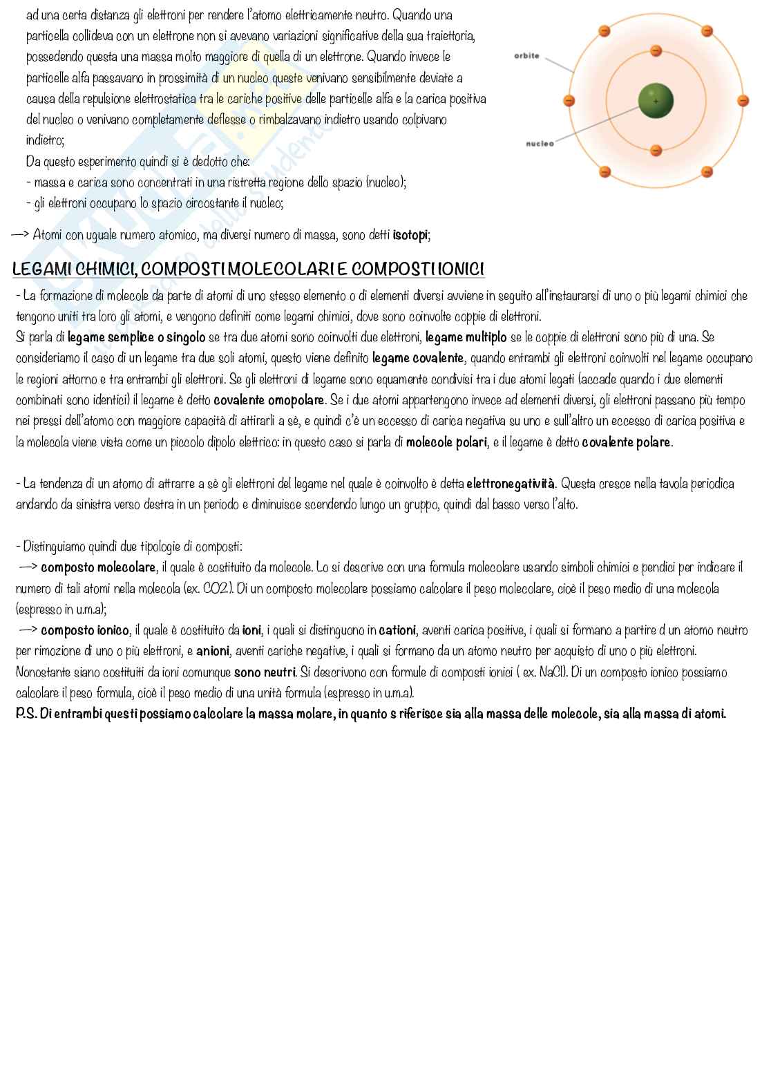 Chimica generale e inorganica, esercitazioni e laboratorio (teoria) Pag. 6