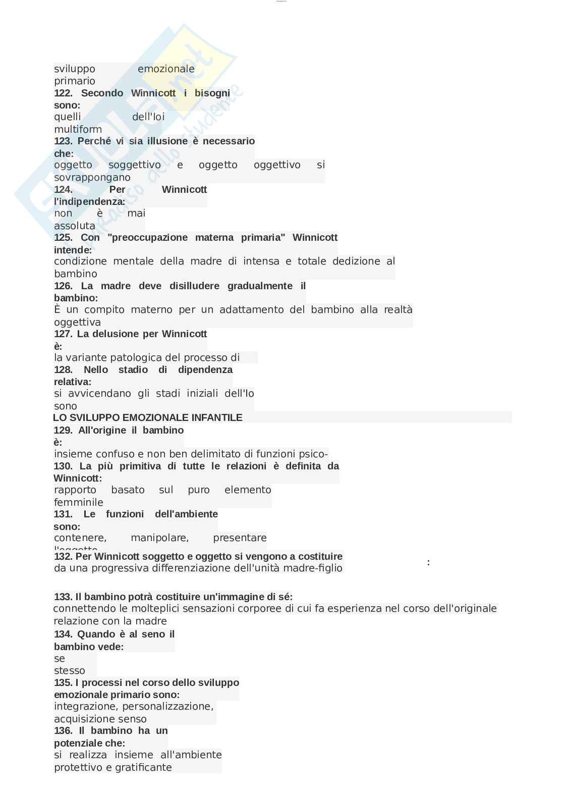 Paniere esame Psicologia dello Sviluppo, Psicologia generale Pag. 21
