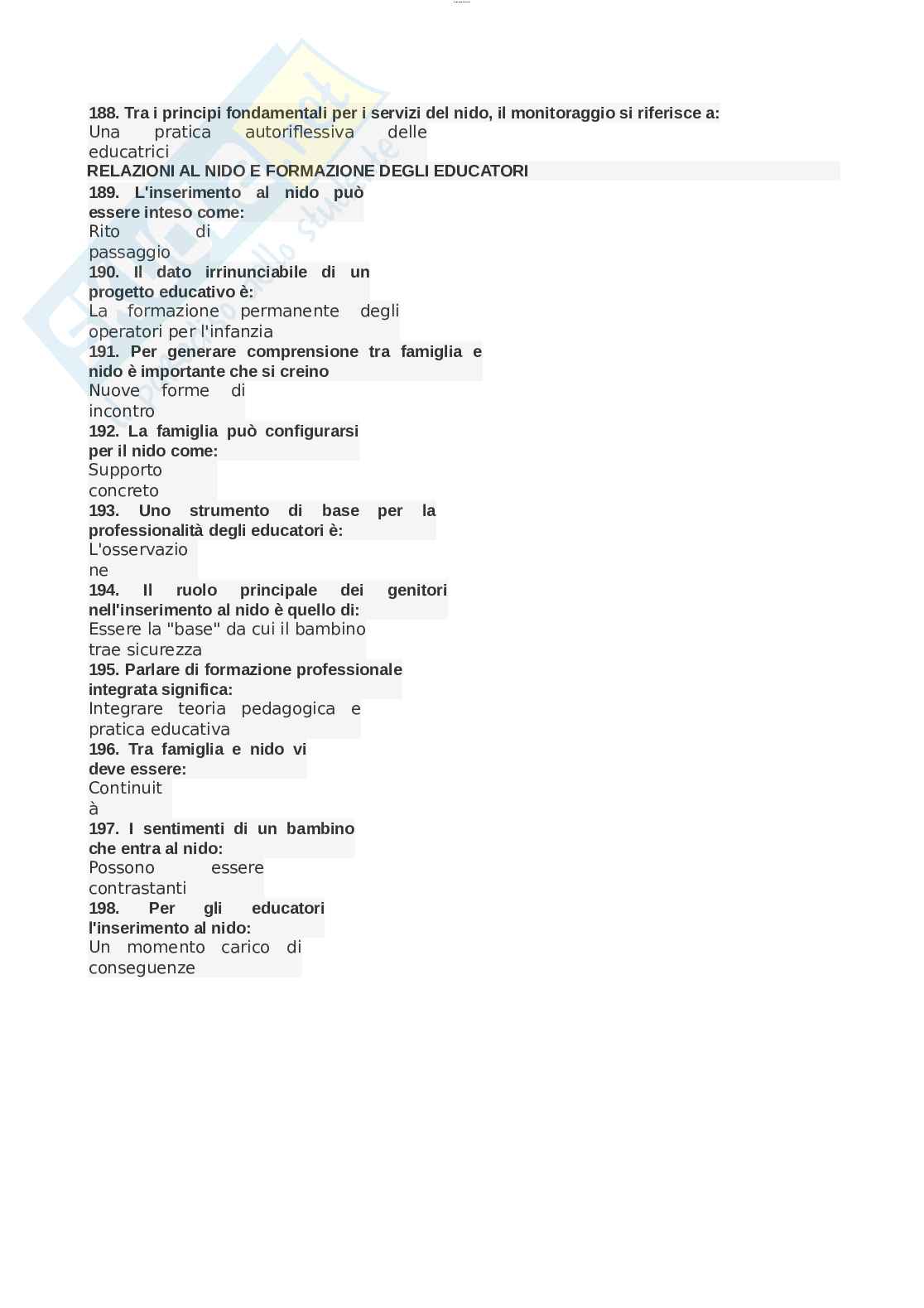Paniere esame Psicologia dello Sviluppo, Psicologia generale Pag. 26