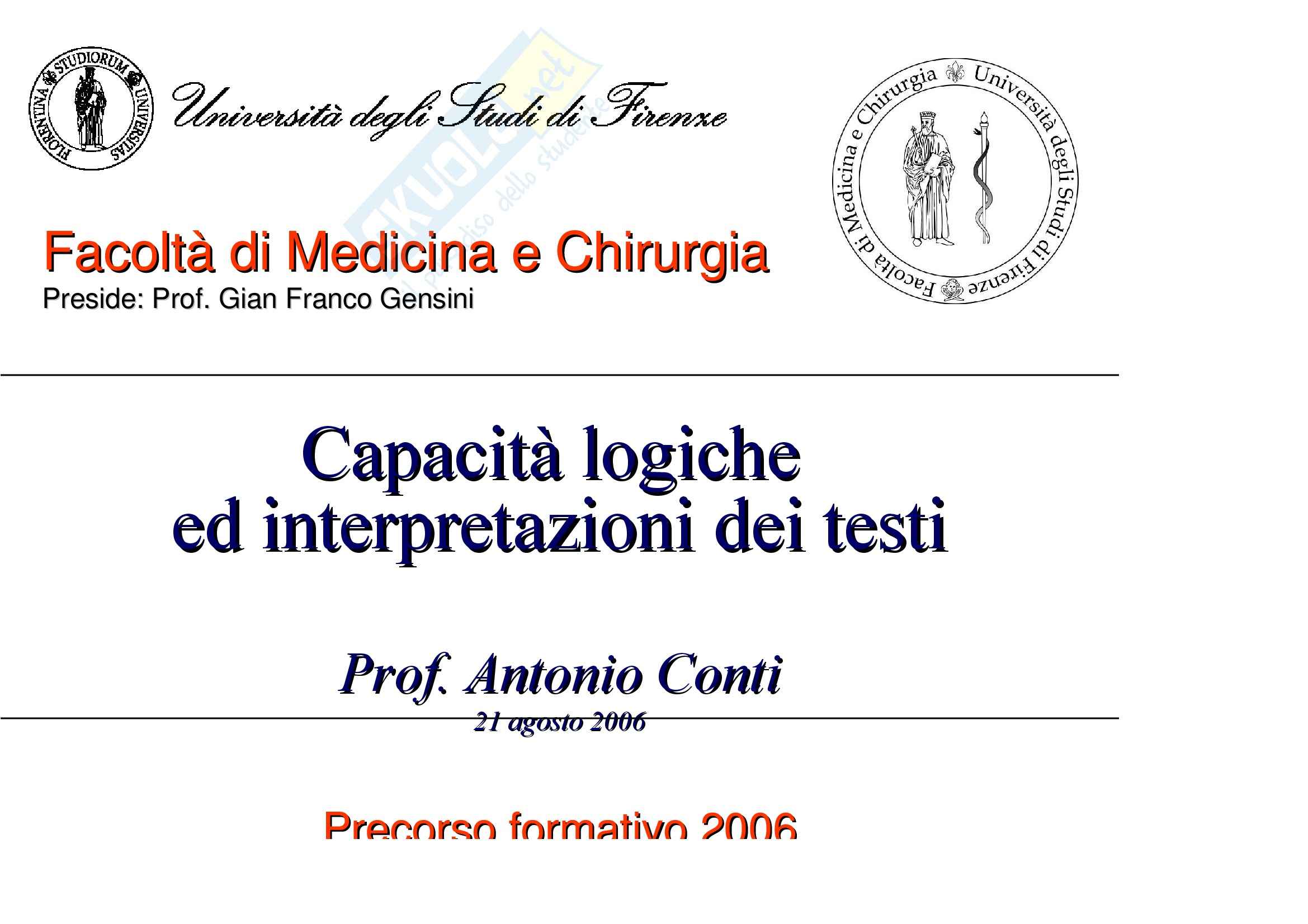 Cultura generale precorsi 2006 Pag. 1
