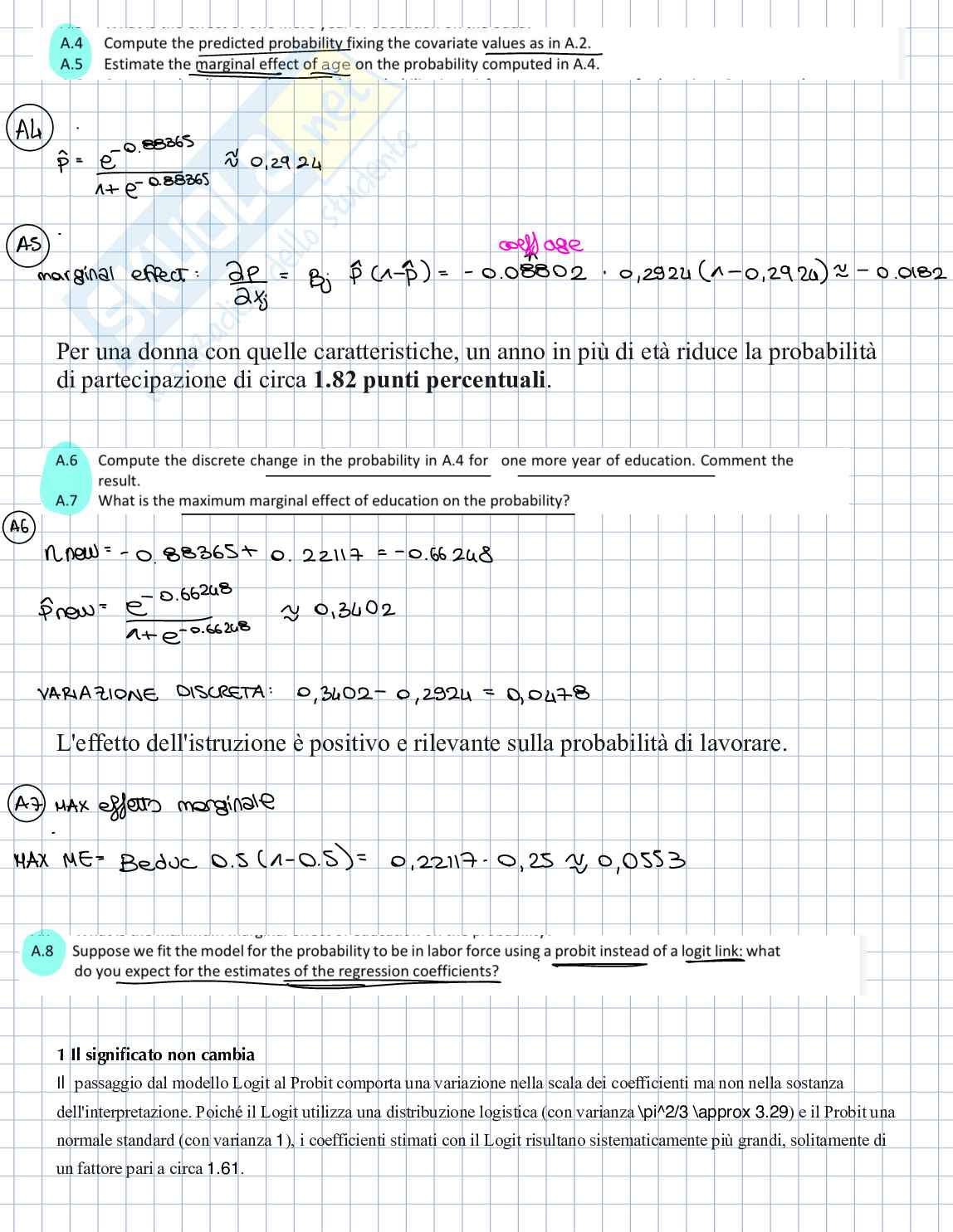 Homework 6 di Statistica Pag. 6