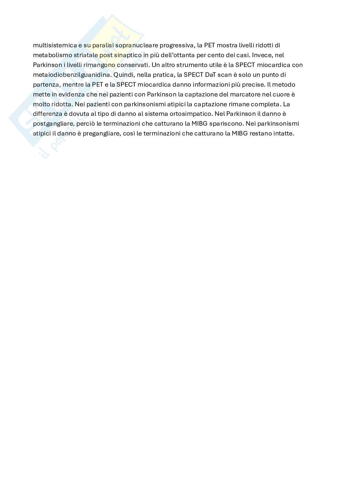 Quadro clinico, sottotipi motori e diagnostica strumentale della malattia di Parkinson Pag. 6