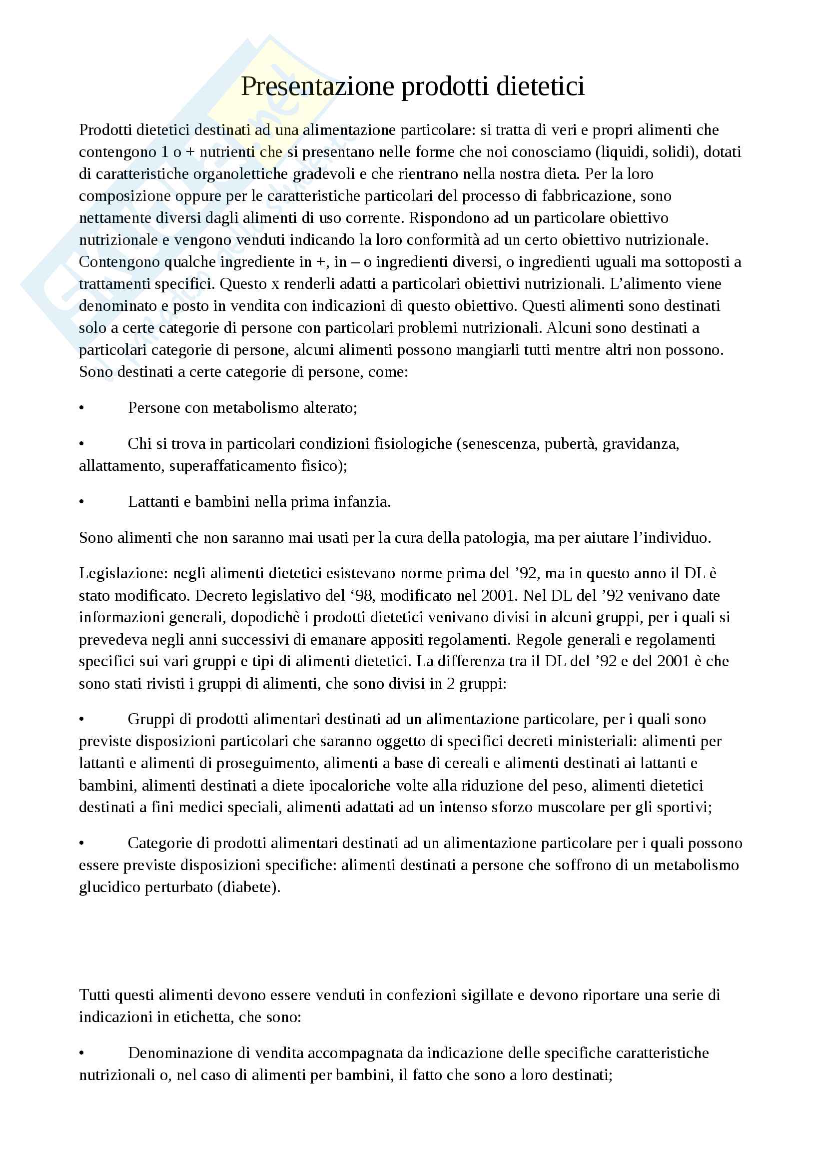 Prodotti dietetici Pag. 41