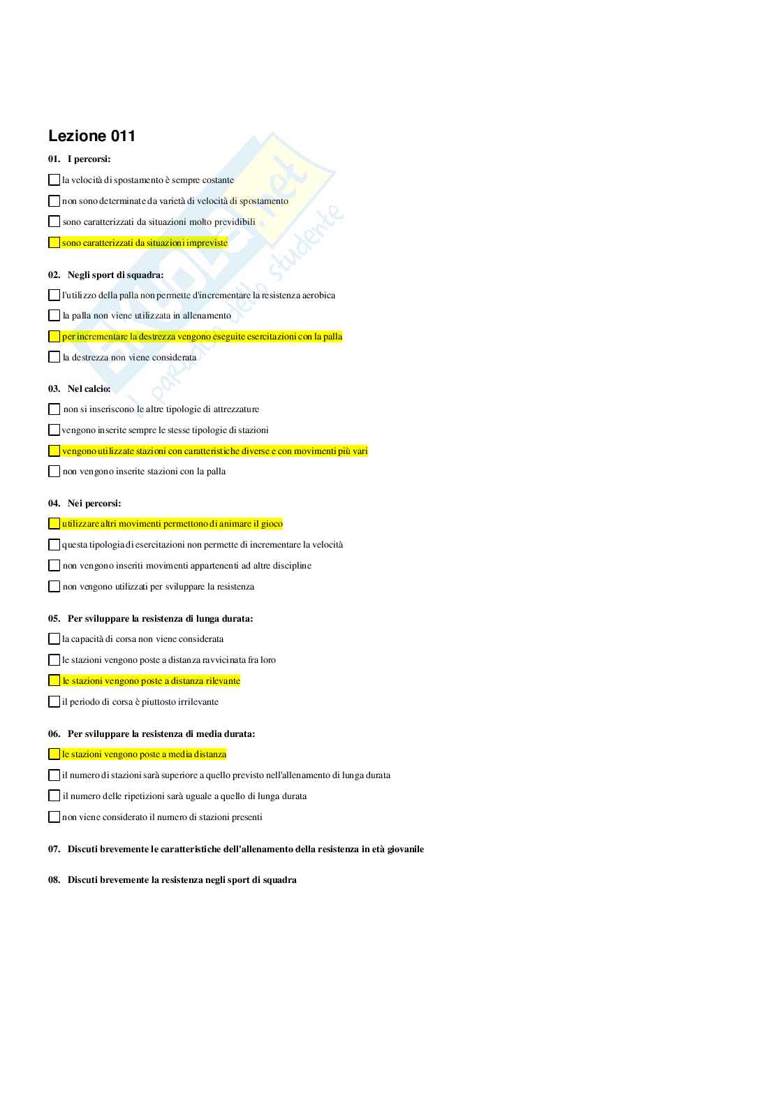 Paniere Didattica degli sport di squadra (2026) - Risposte multiple corrette Pag. 16