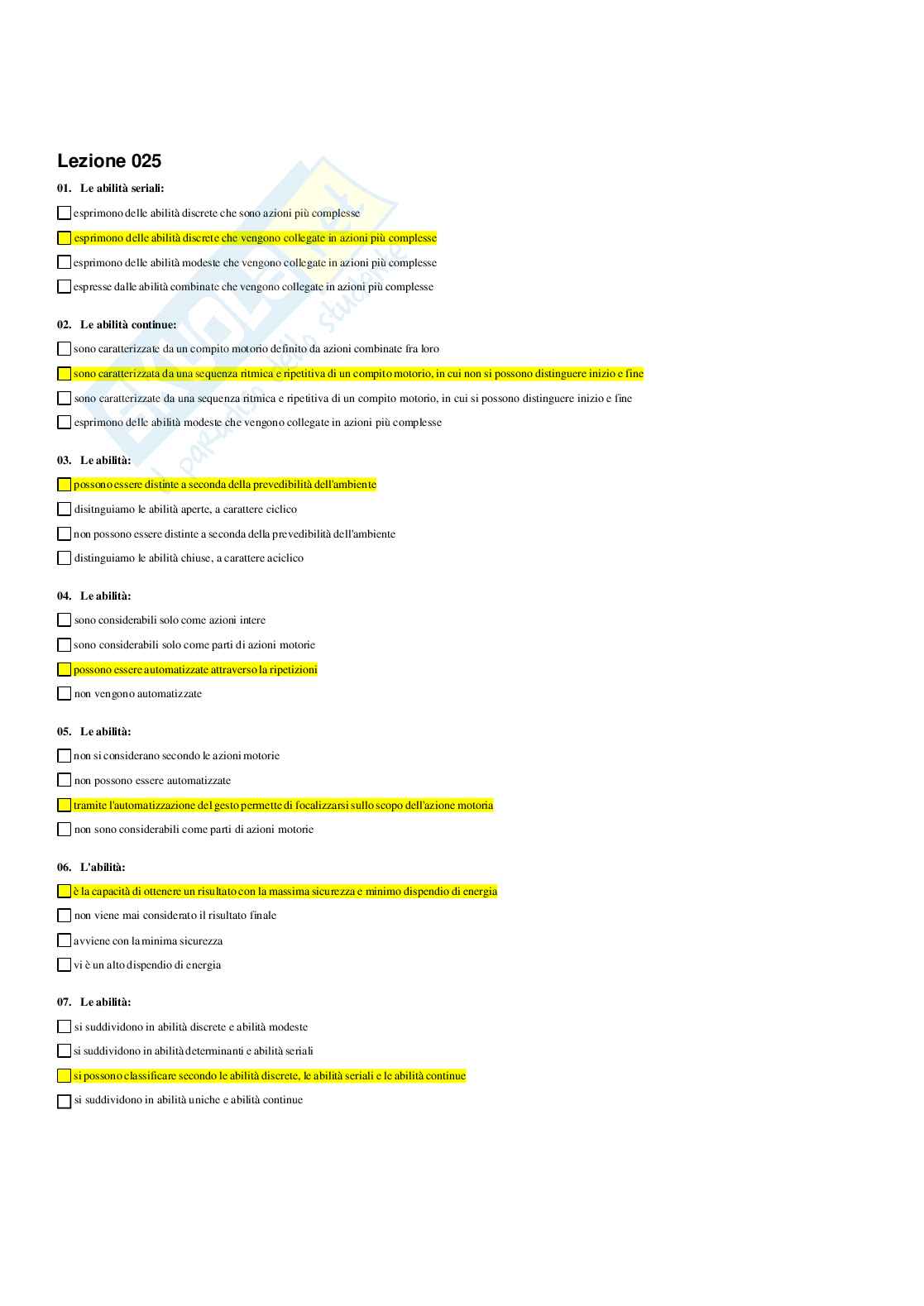 Paniere Didattica degli sport di squadra (2026) - Risposte multiple corrette Pag. 41