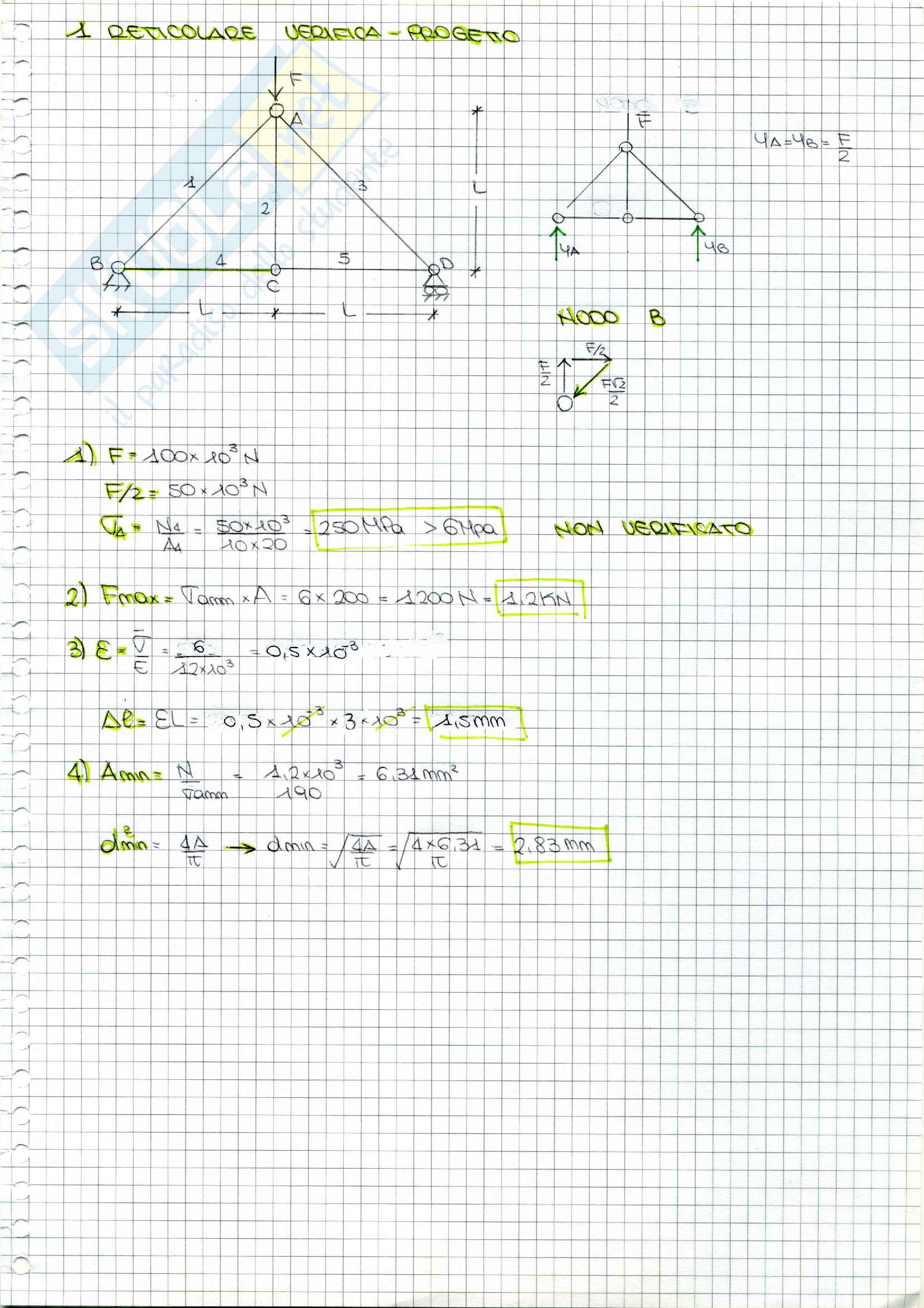 Esercitazioni Scienza delle Costruzioni Pag. 2