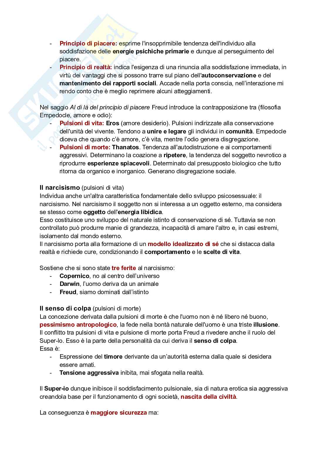 Sigmund Freud: fondamenti della psicoanalisi Pag. 6