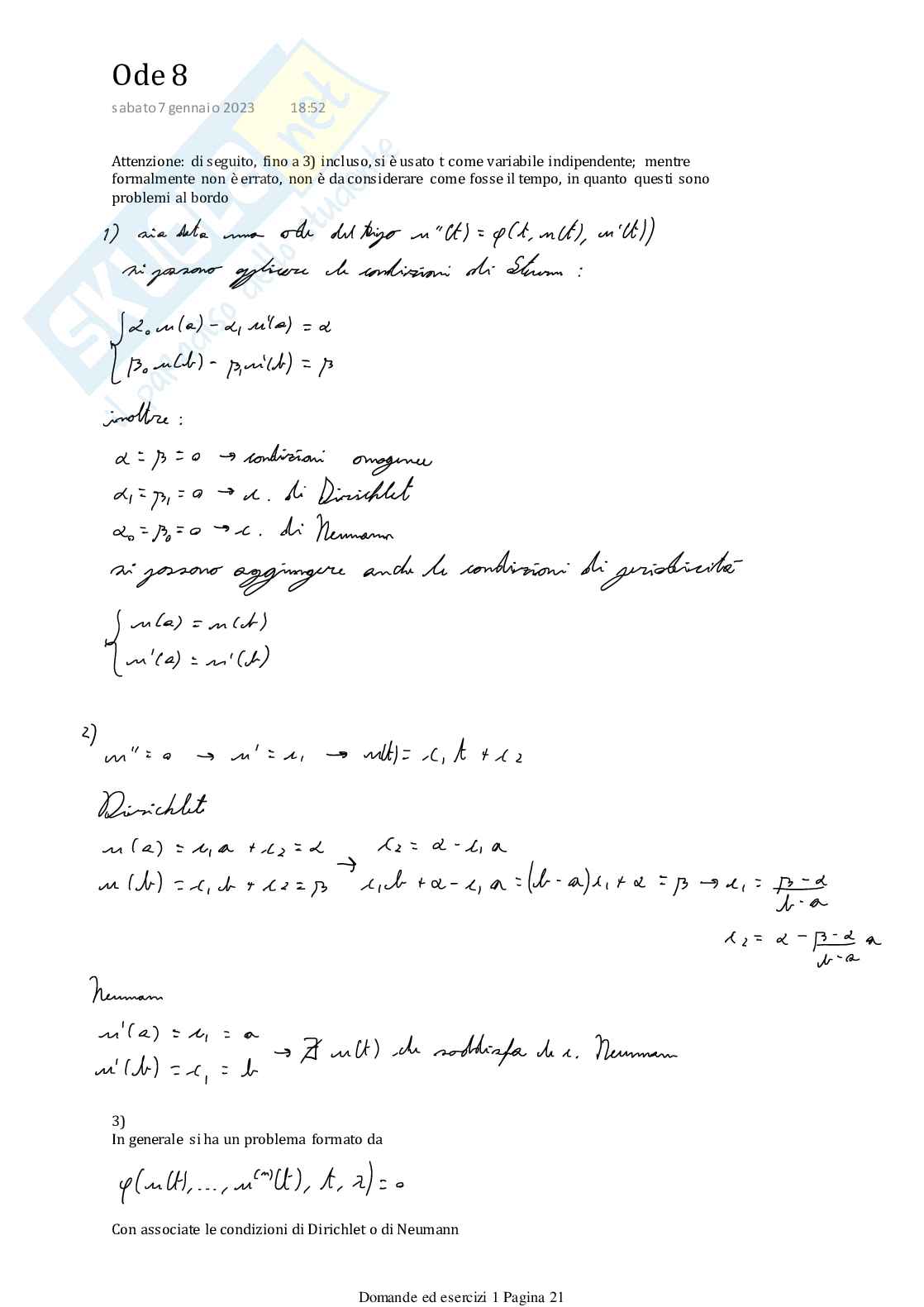 Risposte alle domande di Metodi numerici per l'ingegneria presenti nel testo Pag. 21